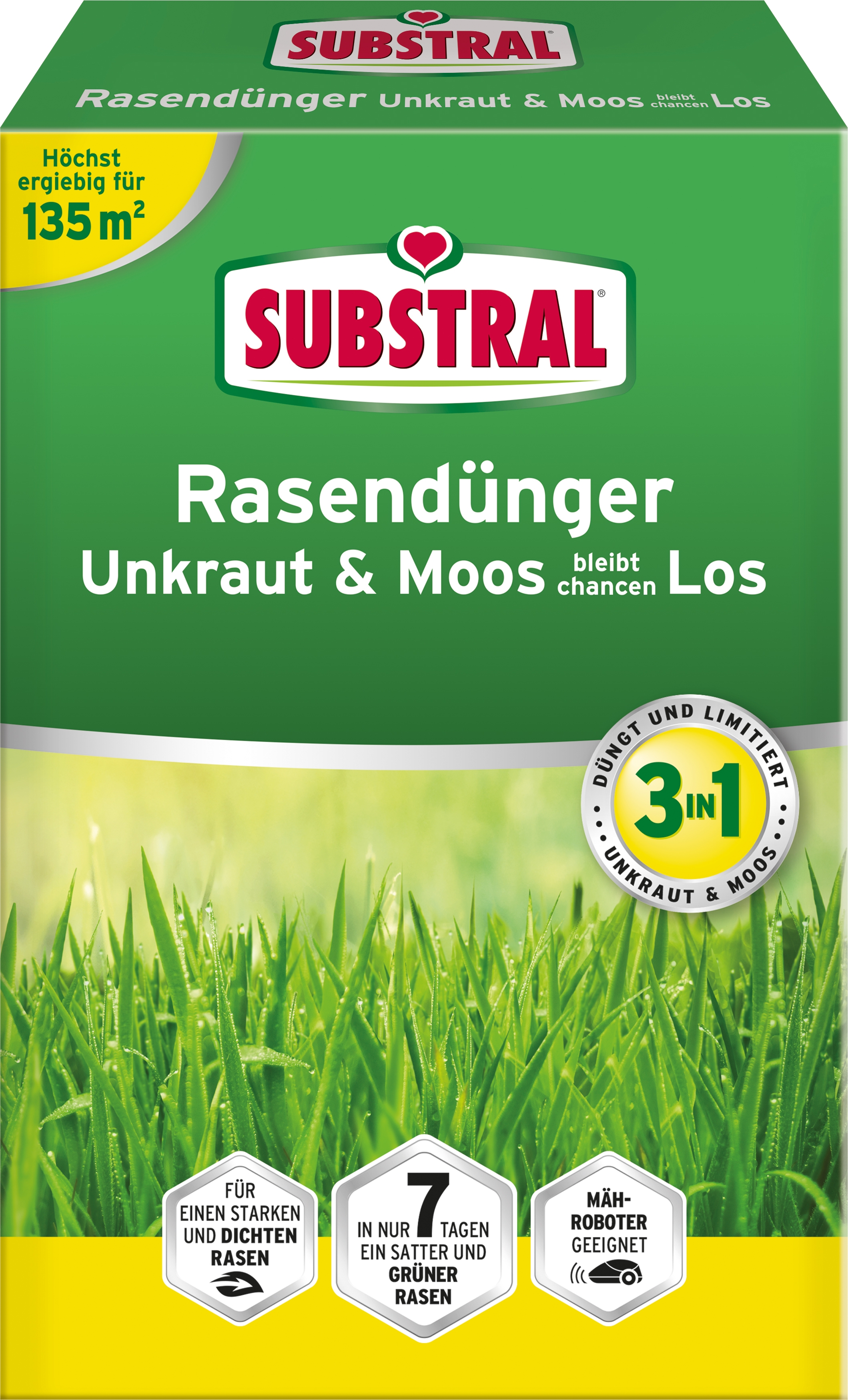 Substral Rasendünger Unkraut & Moos bleibt chancenlos, 135 m² - 4 kg Substral Rasendünger Unkraut & Moos bleibt chancenlos, 135 m² - 4 kg