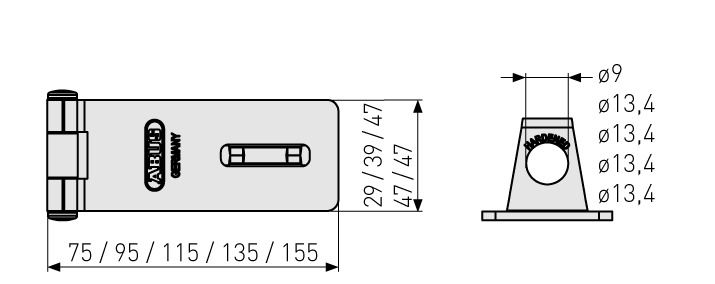 Abus Überfalle 200/115 SB Abus Überfalle 200/115 SB
