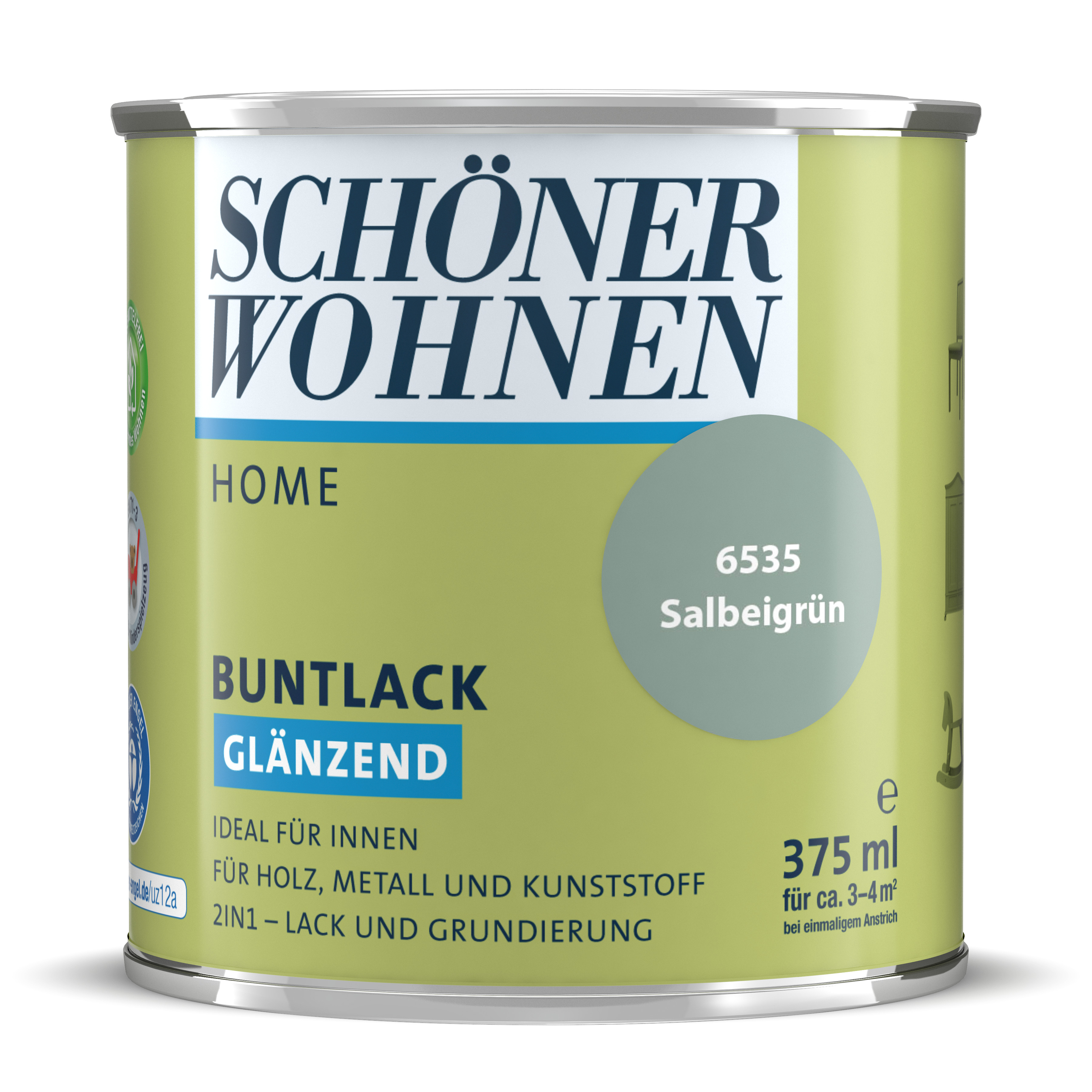 SW_2448-0375-6535 Schöner Wohnen Home Buntlack, glänzend, salbeigrün