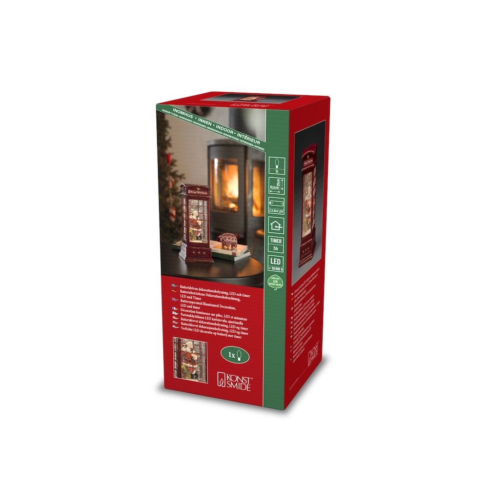 LED Telefonzelle mit Weihnachtsmann LED Telefonzelle mit Weihnachtsmann