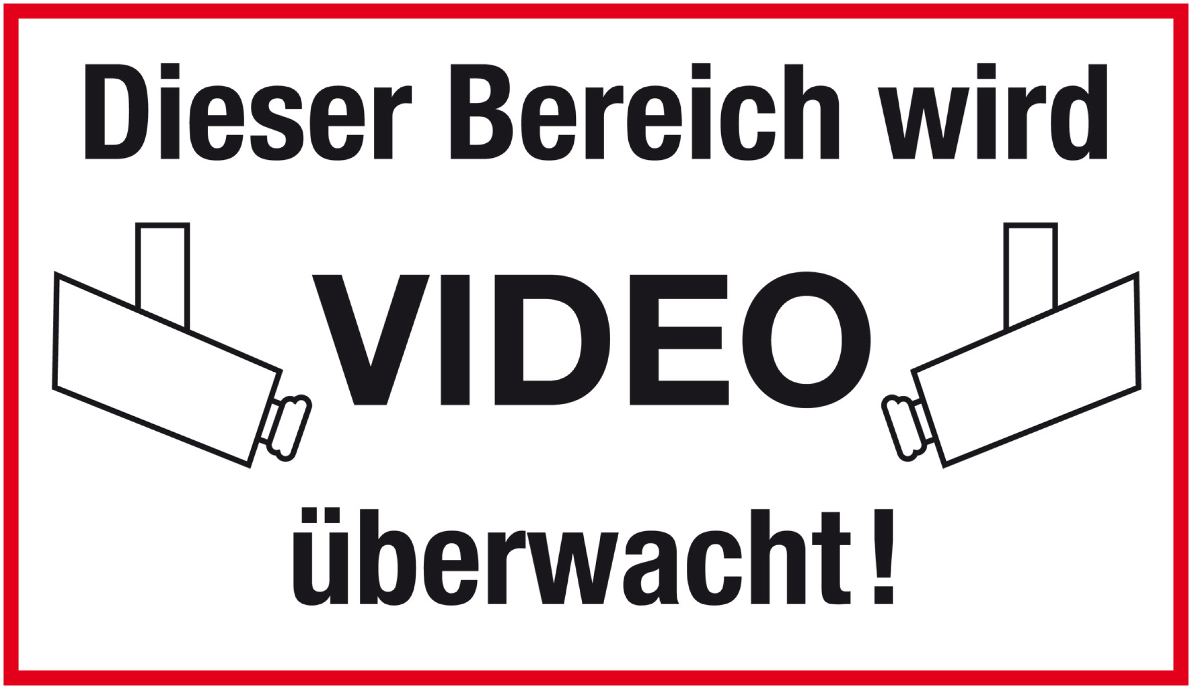 Metafranc Hinweisschild, "Dieser Bereich wird videoüberwacht!" Metafranc Hinweisschild, "Dieser Bereich wird videoüberwacht!"