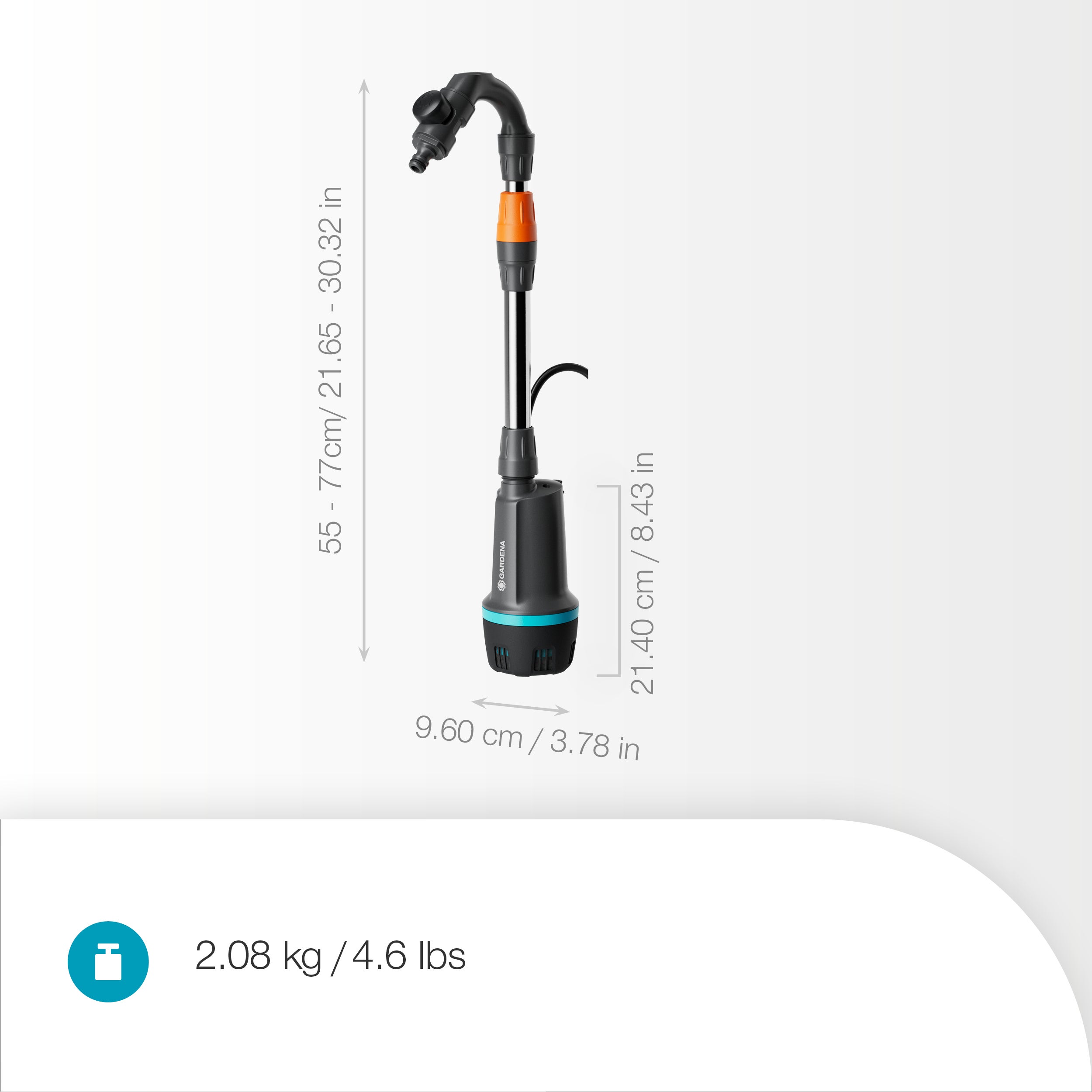 Gardena Akku-Regenfasspumpe 2400 ComfortAutomatic 18V P4A solo