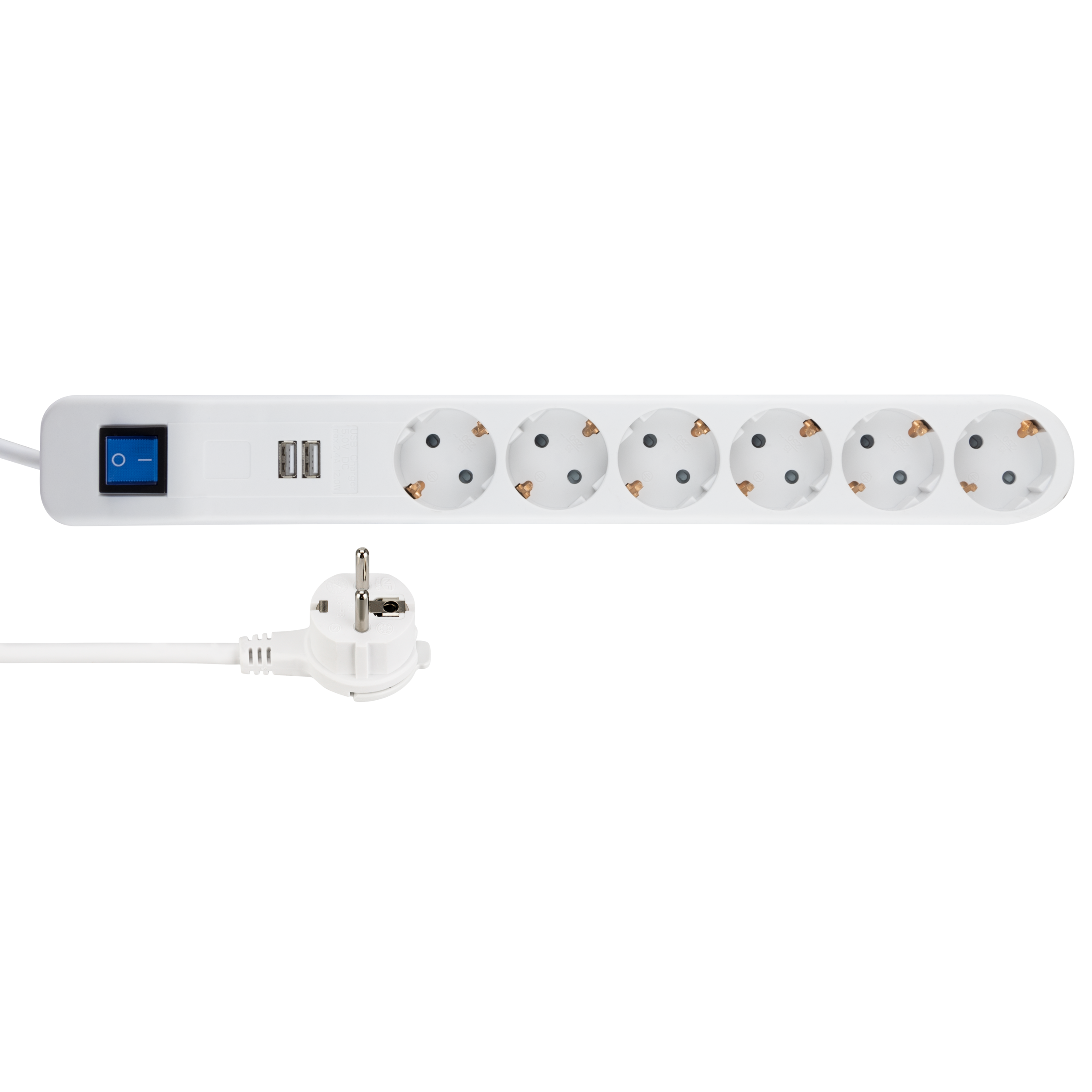 Steckdosenleiste ICE 6-fach, 1,4m