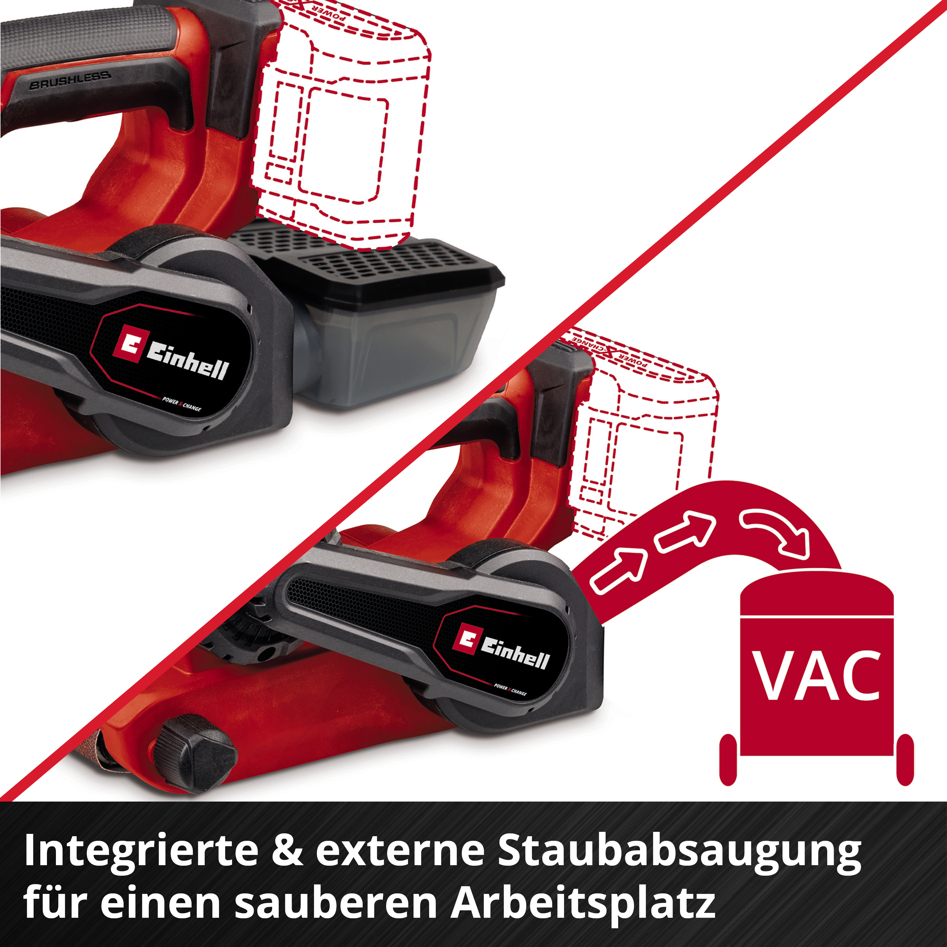 Einhell Akku-Bandschleifer TP-BS 18/457 Li BL - Solo