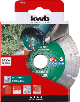 798540-300 Kwb Diamant-Trennscheiben GREEN-LINE 125