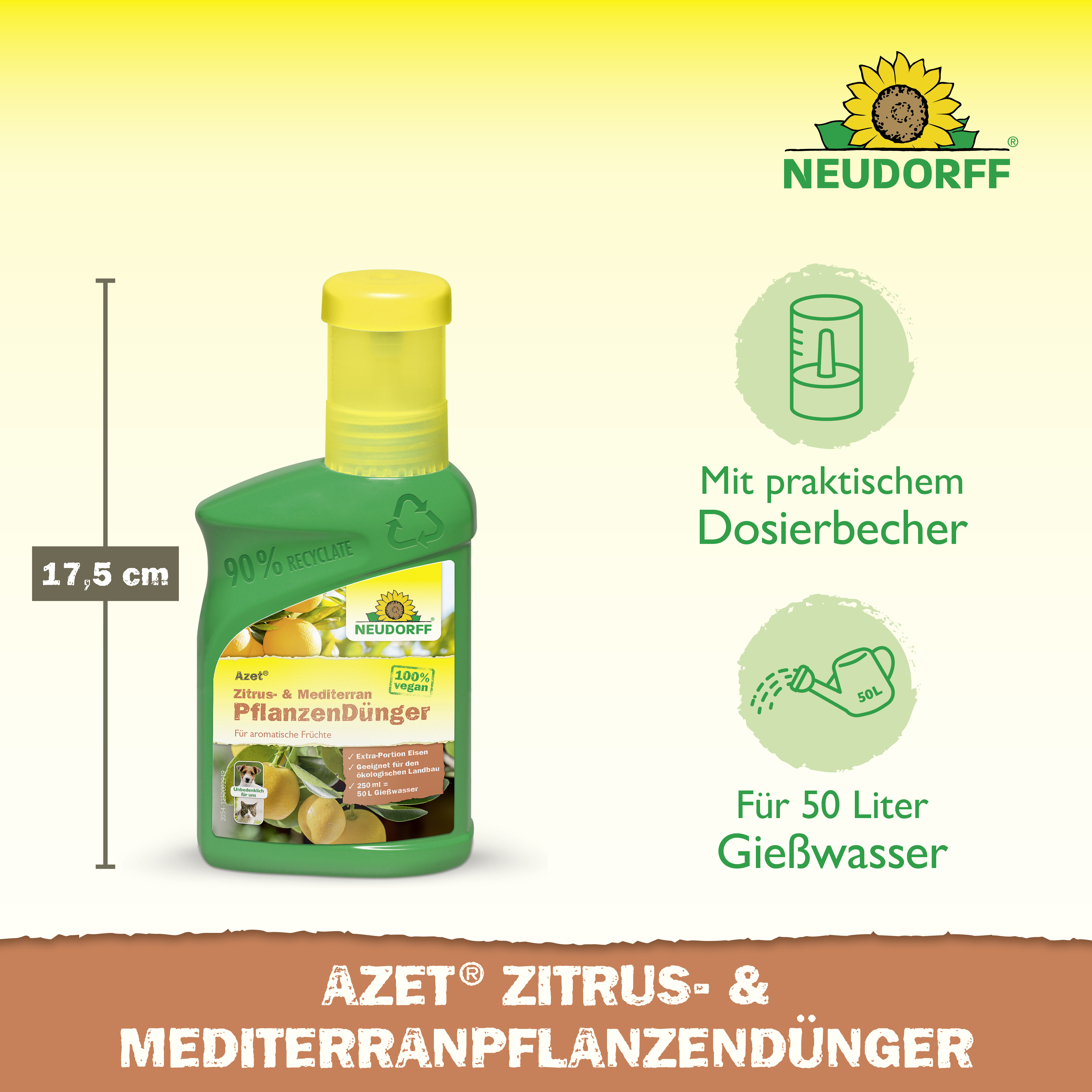 Neudorff Azet Zitrus- & MediterranpflanzenDünger, 250 ml