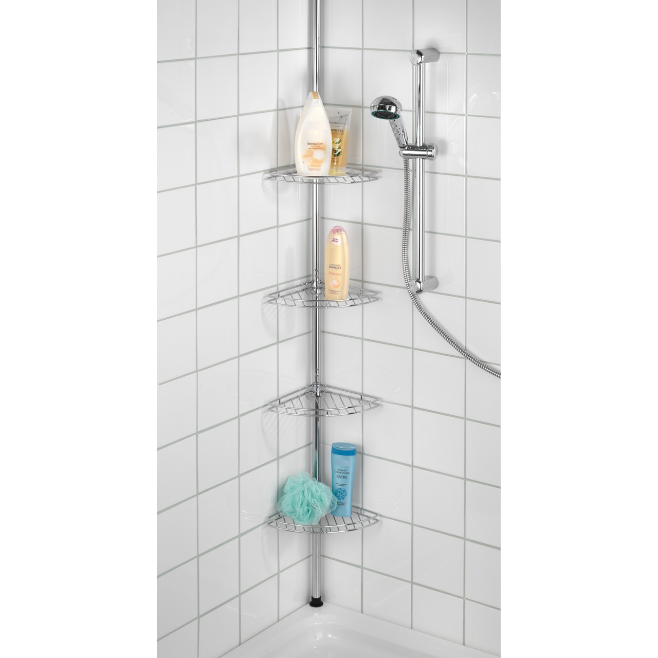 152444-Teleskop-Eckregal-Edelstahl-Prea_AMBI_03 WENKO TELESKOP-ECKREGAL PREA EDELSTAHL