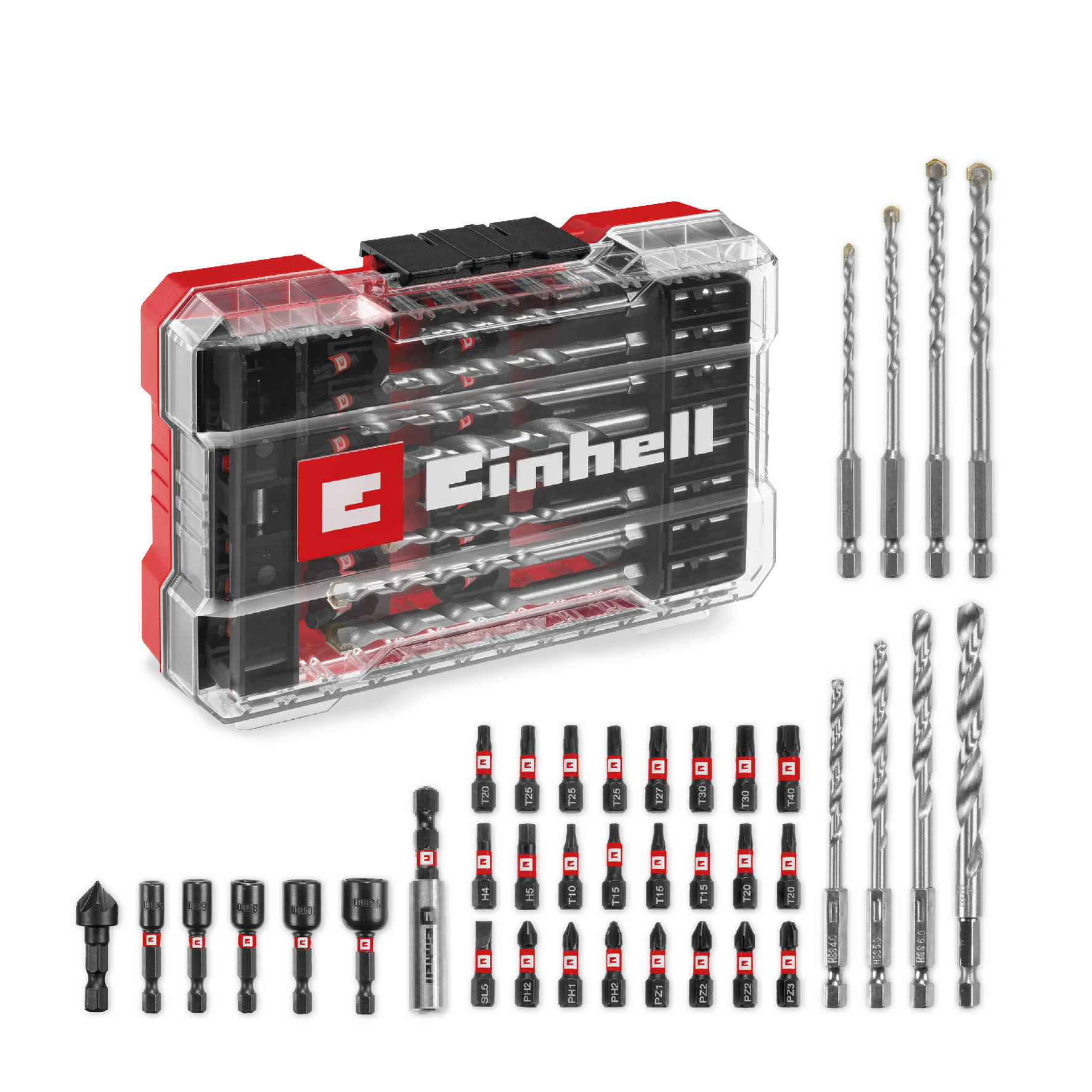 Einhell Impact-Bit-Set mit Metall- und Universalbohrern, M-CASE, 39-tlg. Einhell Impact-Bit-Set mit Metall- und Universalbohrern, M-CASE, 39-tlg.