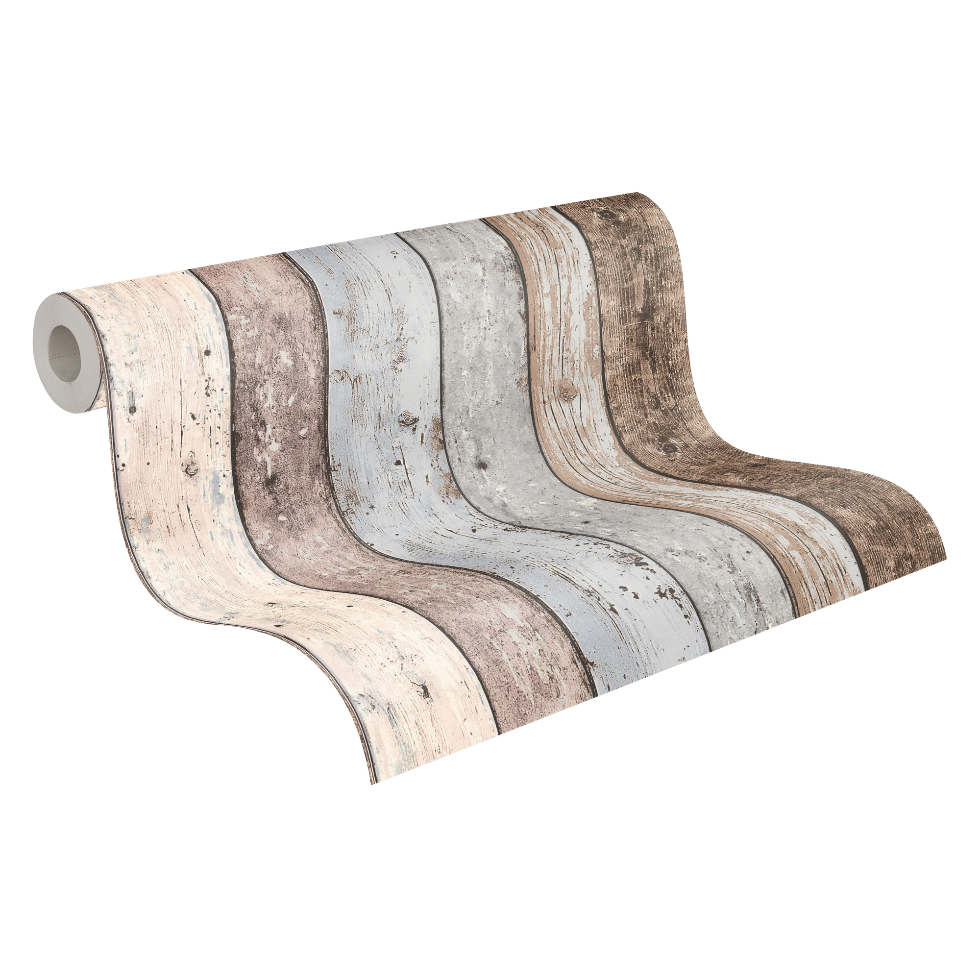 A.S. Création Vliestapete, holzoptik bunt beige grau – vintage paneeltapete im shabby chic stil A.S. Création Vliestapete, holzoptik bunt beige grau – vintage paneeltapete im shabby chic stil