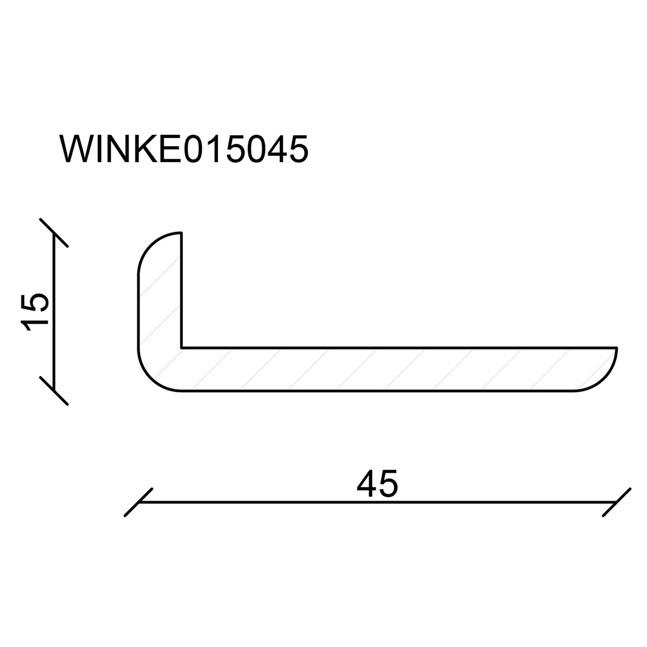 544080-Querschnitt Neuhofer Winkelleiste, Fichte/Kiefer astrein roh
