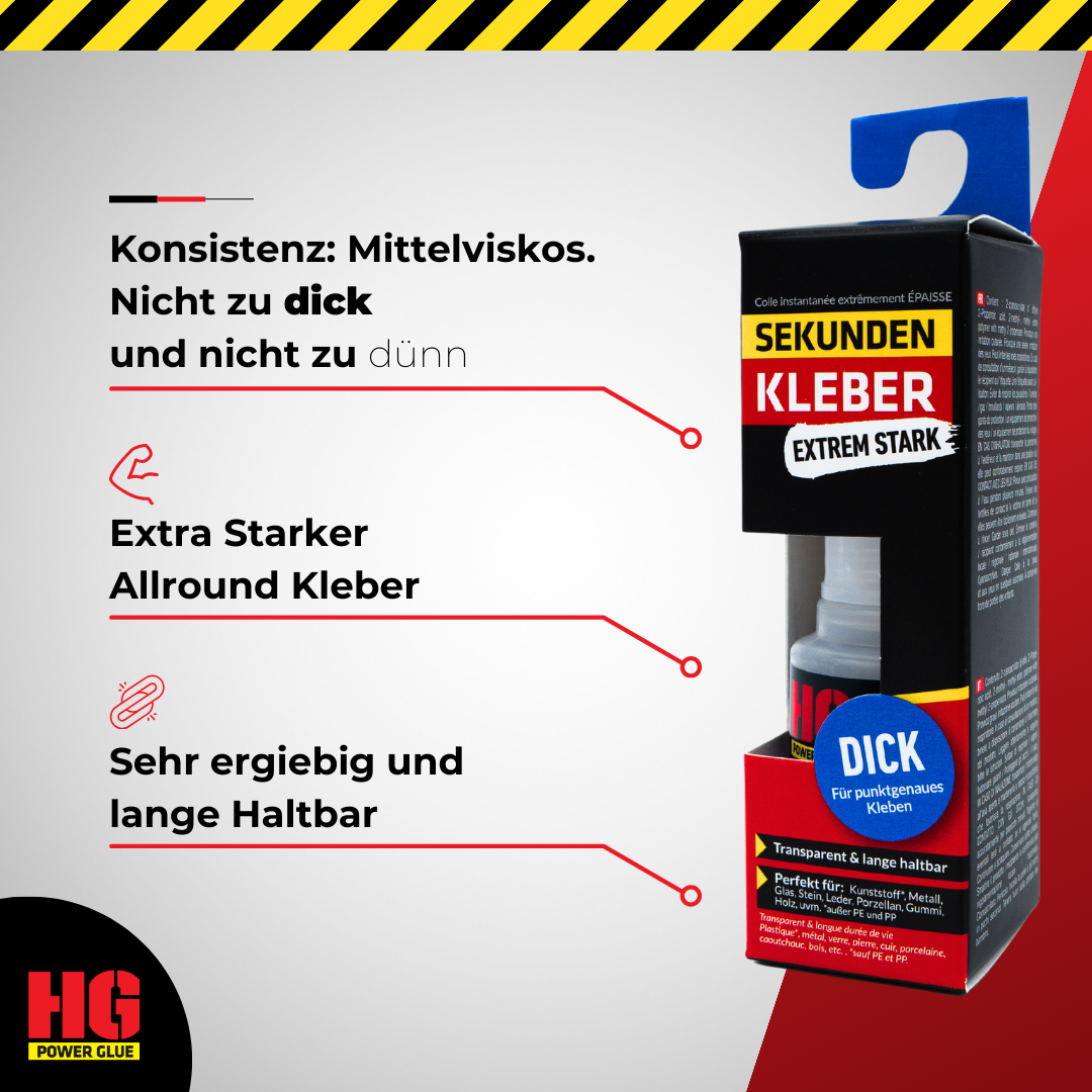 HG Power Glue Sekundenkleber dick, 20 g
