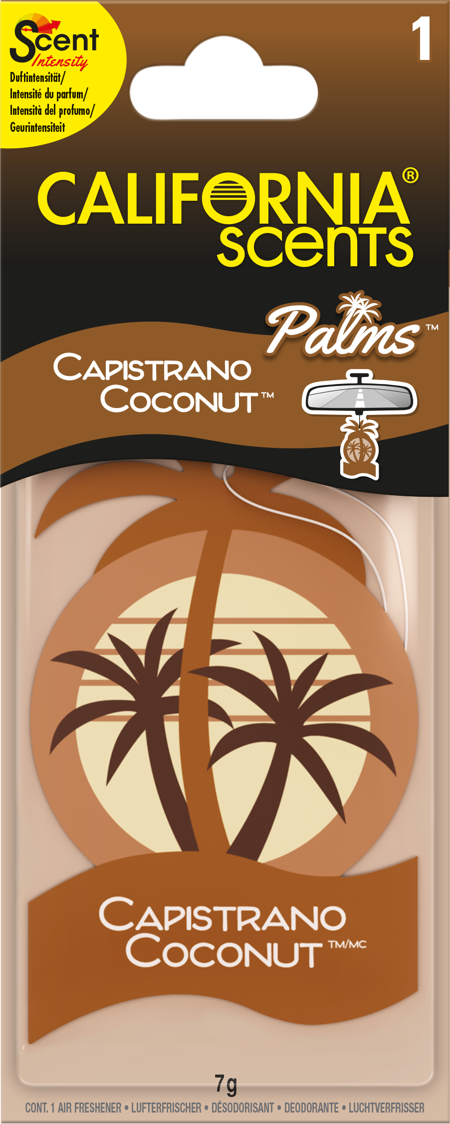 California Scents Auto-Lufterfrischer Papier Palme, Capistrano Coconut California Scents Auto-Lufterfrischer Papier Palme, Capistrano Coconut