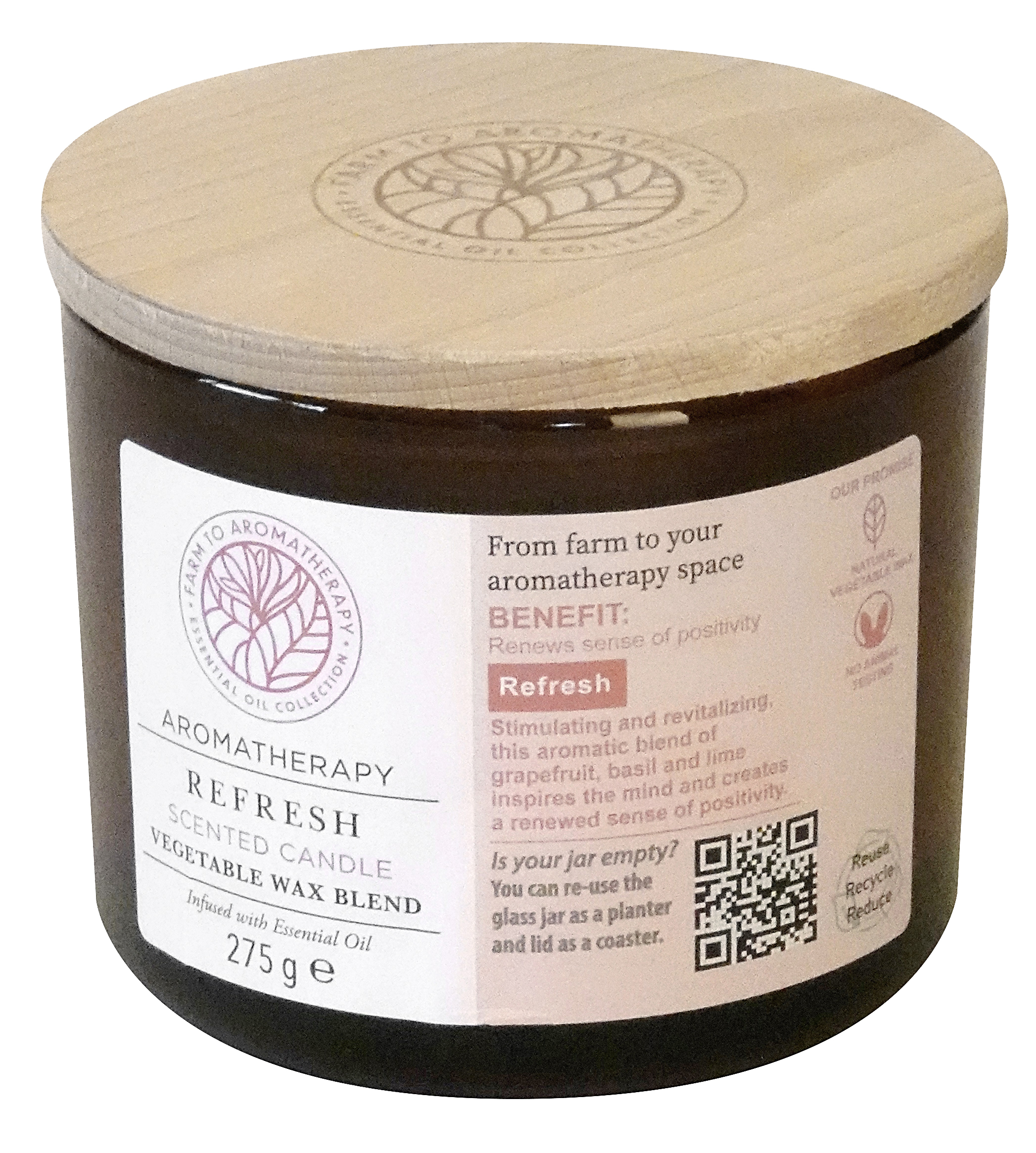 Gala Duftglas Aroma mit Holzdeckel, Refresh Gala Duftglas Aroma mit Holzdeckel, Refresh