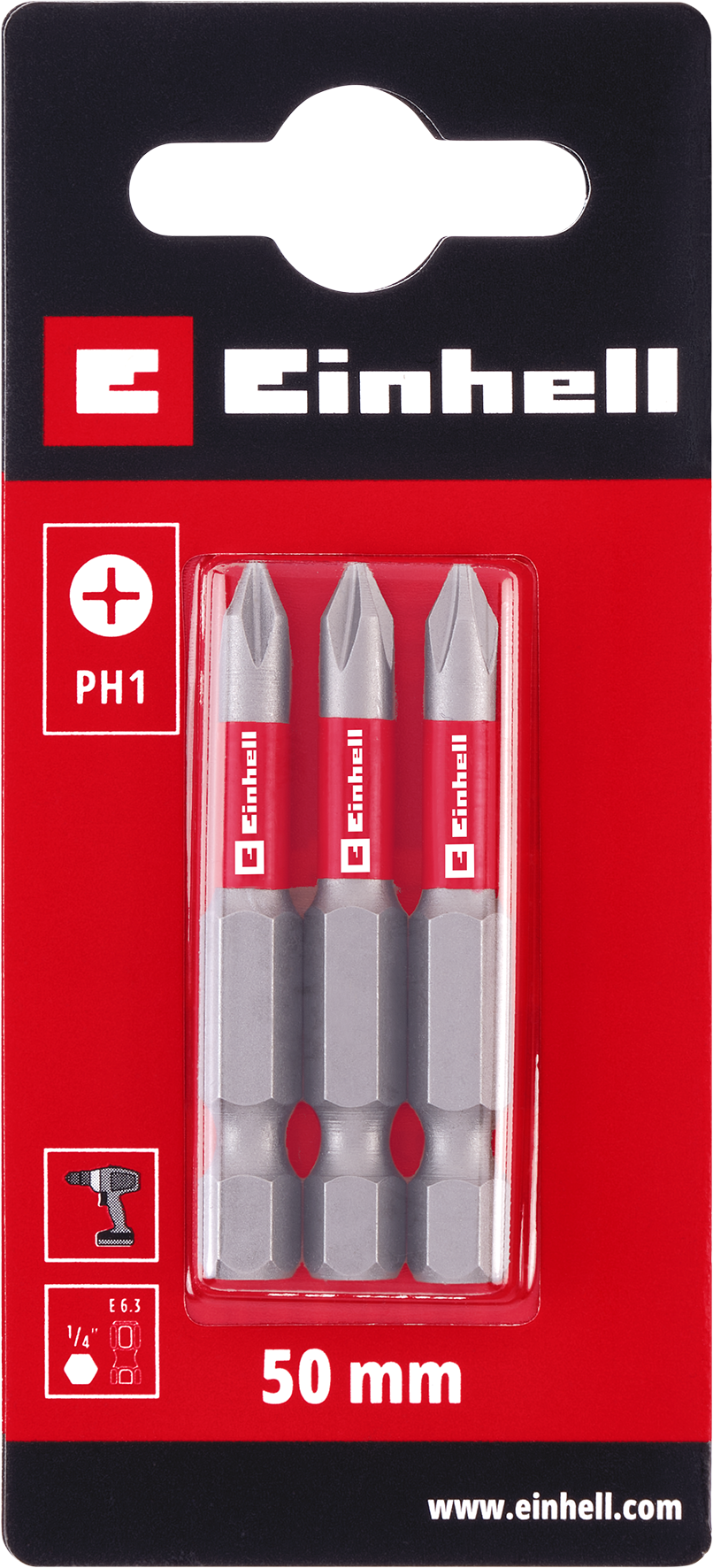 Einhell Standard-Bits, 50 mm, PH1