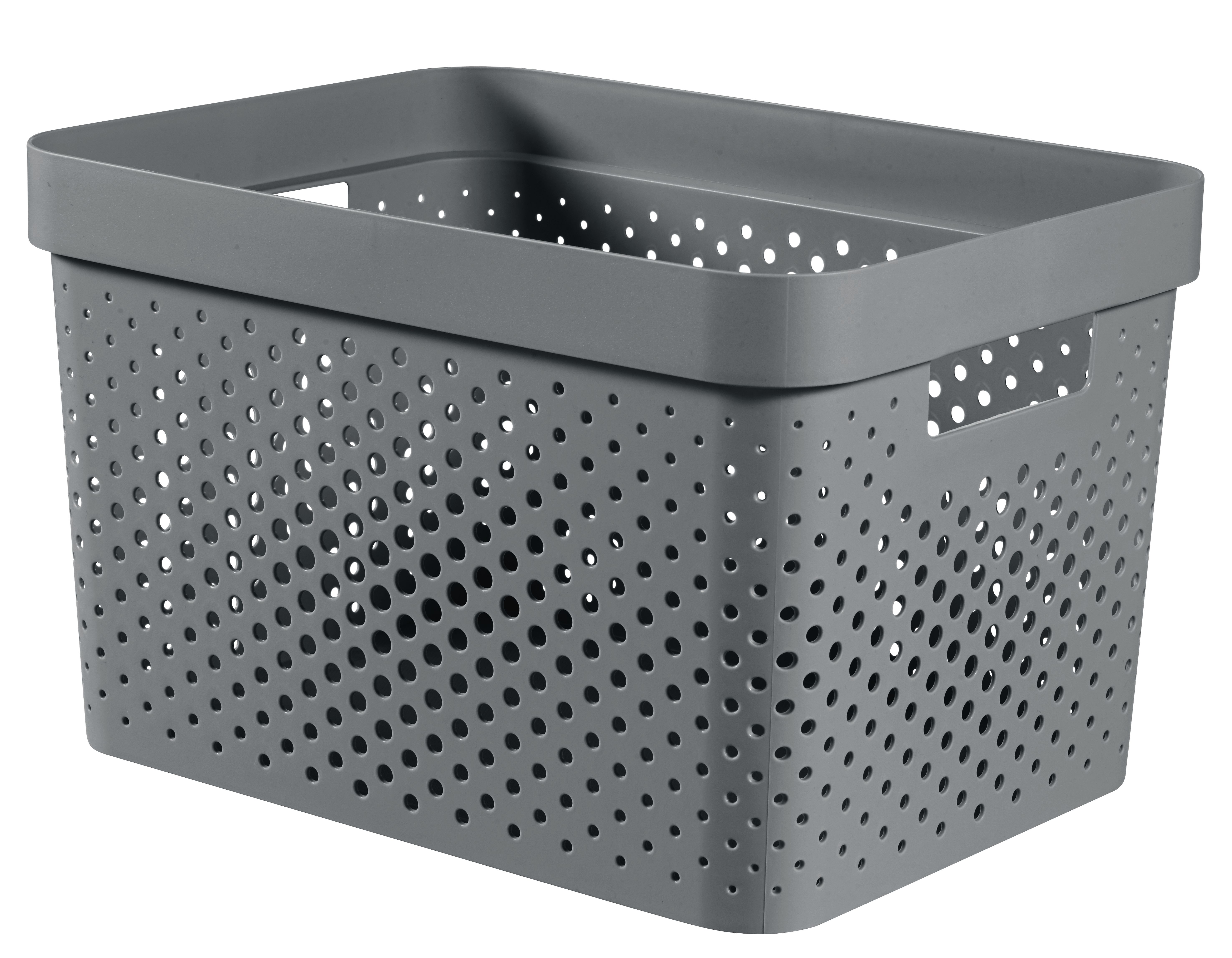774674_K245661KG43KK INFINITY RECYCLING Box mit Punktmuster, 17L, dunkelgrau