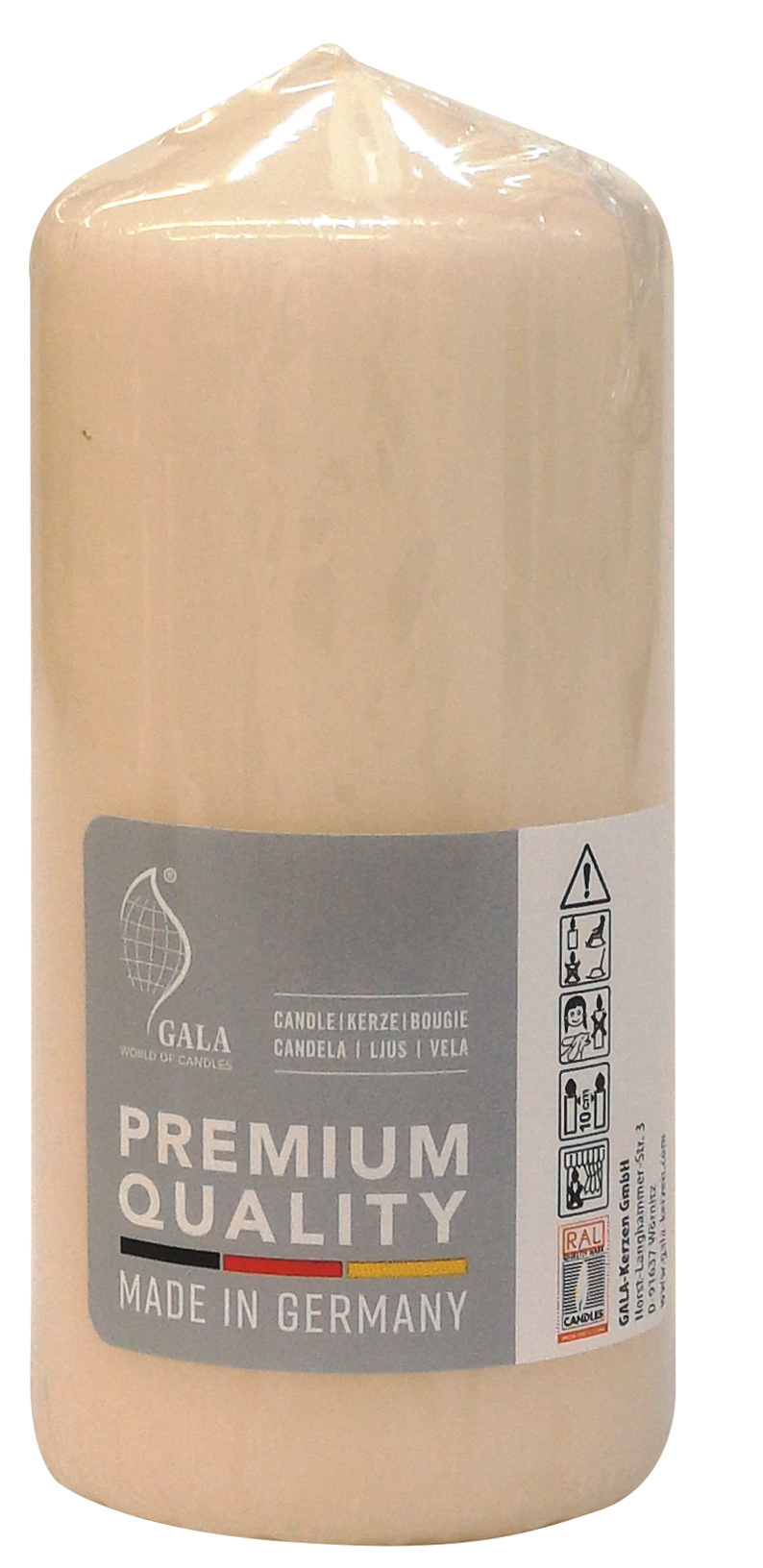 GALA STUMPENKERZE 70/150 CREME