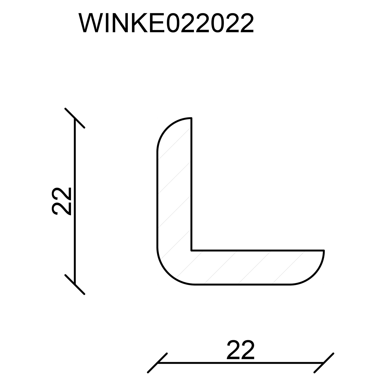 544240-Querschnitt Neuhofer Winkelleiste, Fichte/Kiefer astrein roh