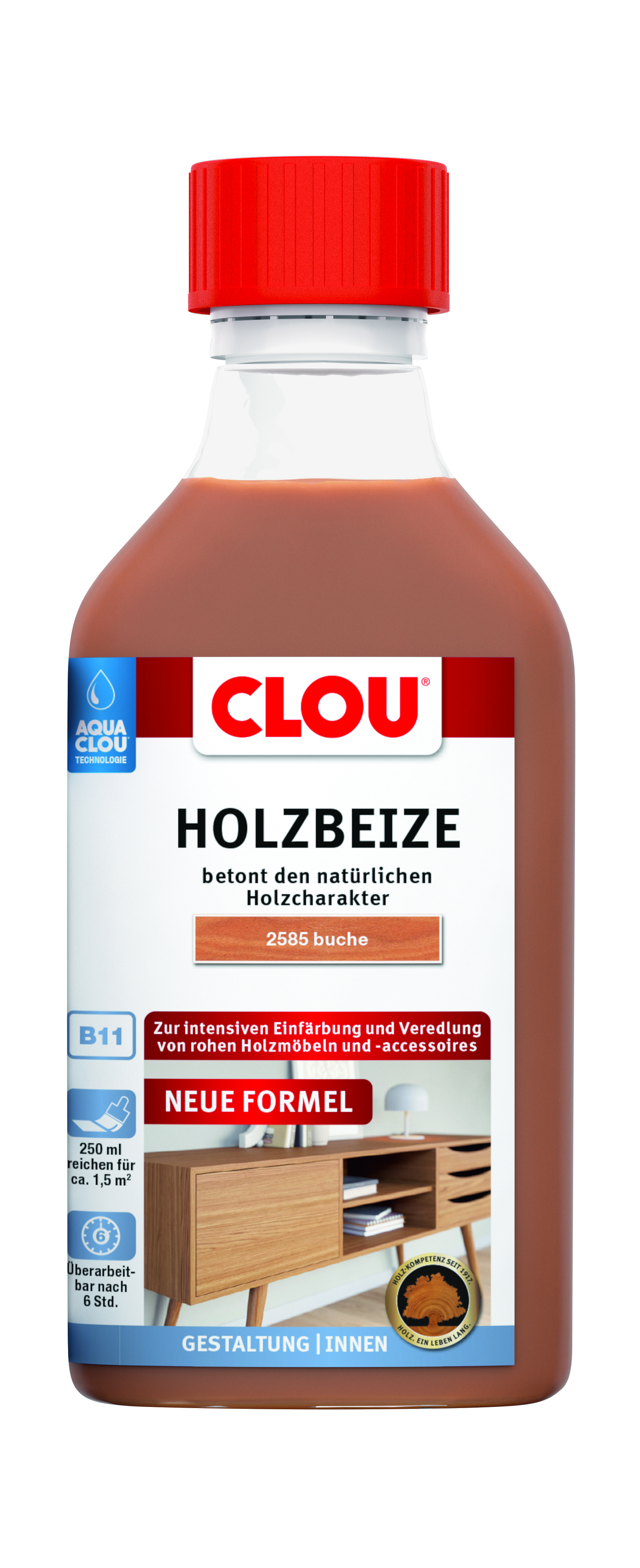 AQUA CLOU® Holzbeize Nr. 2585 Buche, 250 ml