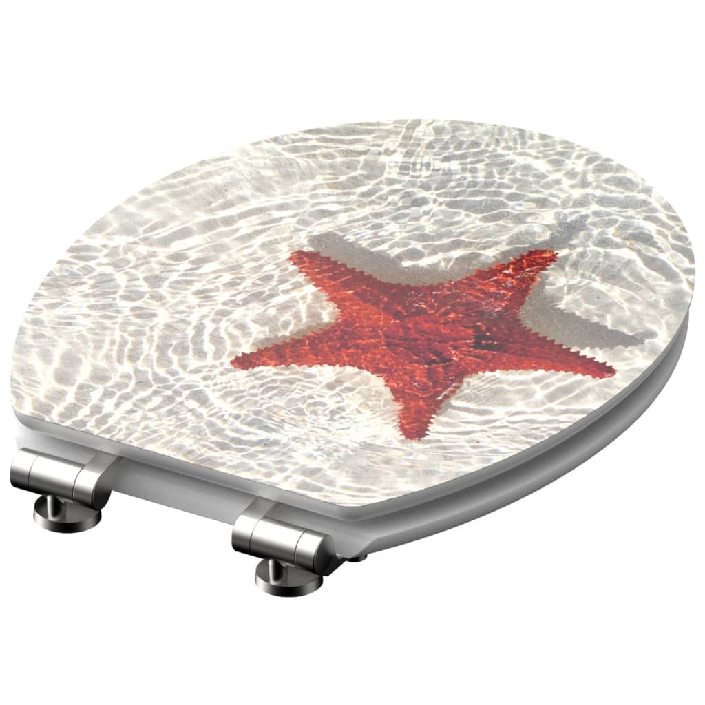 Schütte MDF HG WC-Sitz Red Starfish, mit Absenkautomatik Schütte MDF HG WC-Sitz Red Starfish, mit Absenkautomatik