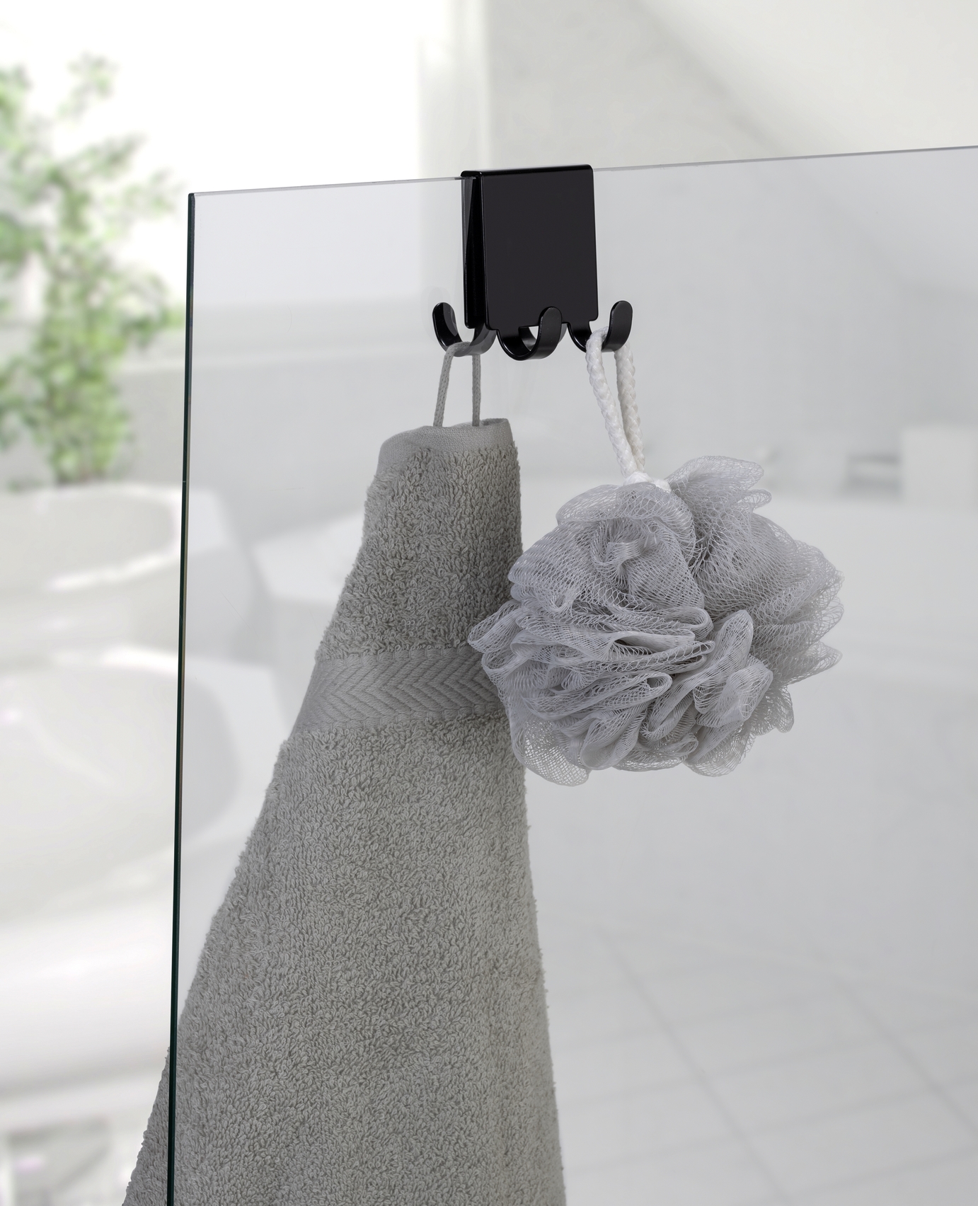 Schöner Wohnen Doppel-Duschhaken Brola, schwarz Schöner Wohnen Doppel-Duschhaken Brola, schwarz