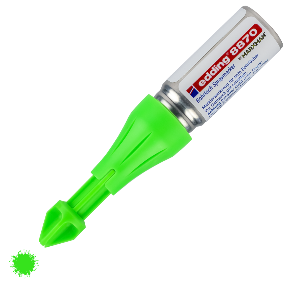 Edding 8870 Bohrloch Spraymarker 50 mm, 1er-Blister neongrün Edding 8870 Bohrloch Spraymarker 50 mm, 1er-Blister neongrün