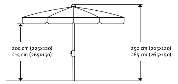 Schneider Schirm Aquila 225X120 Natur
