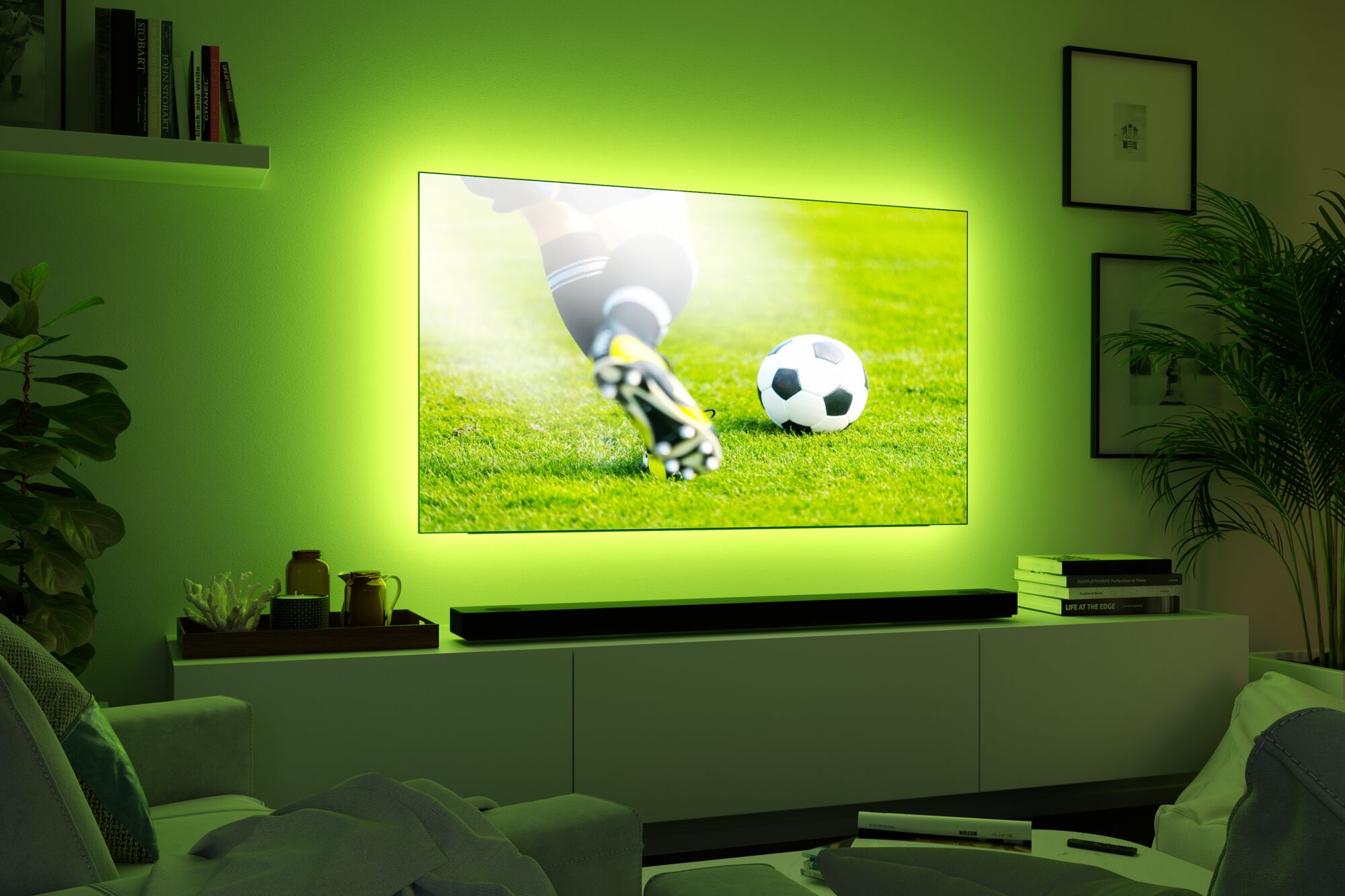 Paulmann MaxLED 250 Comfort Sets, TV 55, RGBW, 3000K, 20,5W, 230/24V, Silber