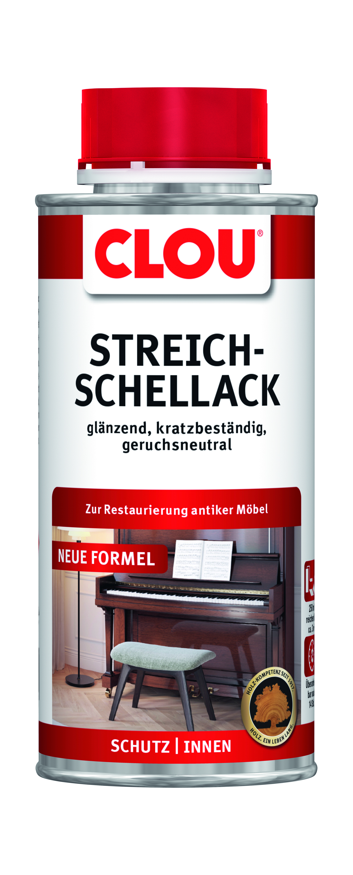 Clou Streich-Schellack Natur, 250 ml