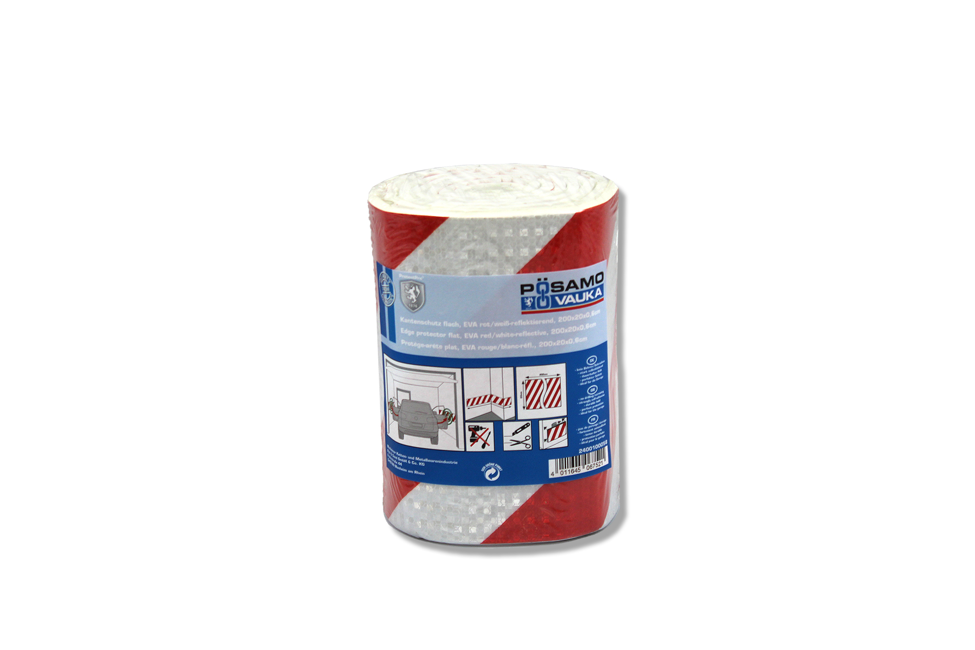 Pösamo Kantenschutz 2000 x 200 x6 mm, EVA rot-weiß Ref Pösamo Kantenschutz 2000 x 200 x6 mm, EVA rot-weiß Ref