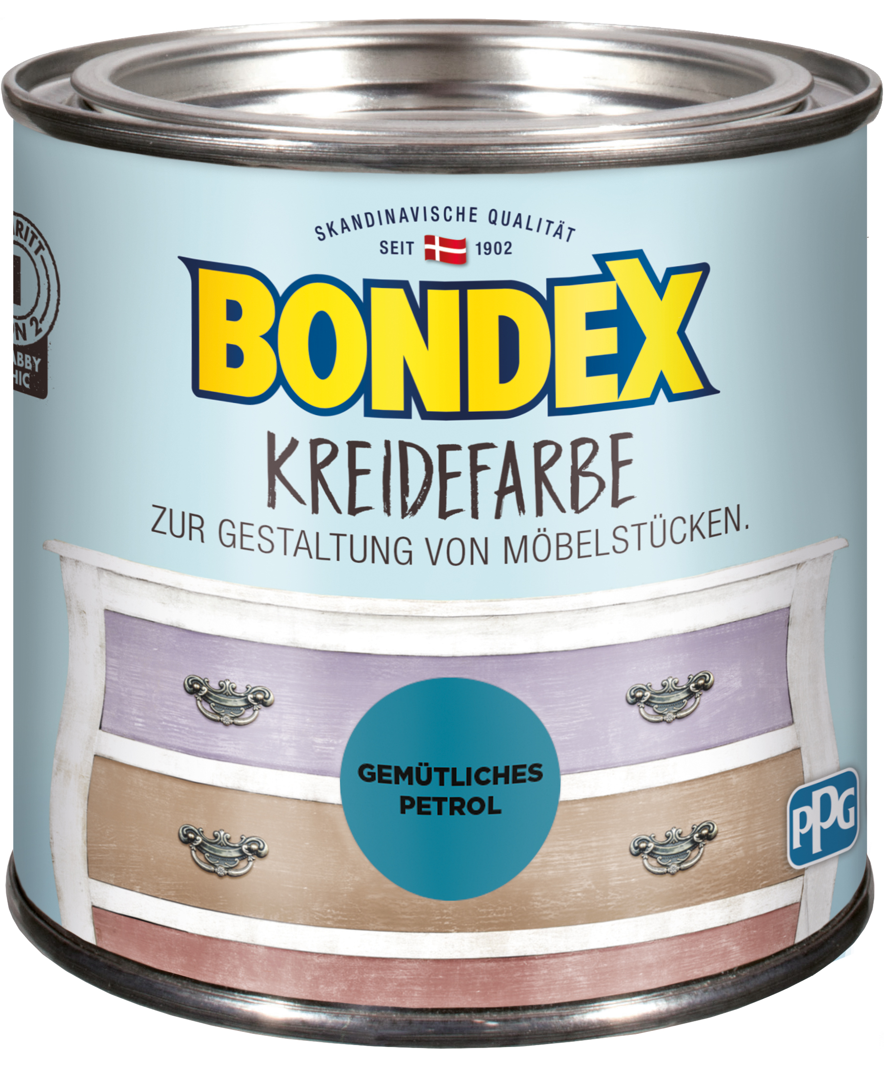 Bondex Kreidefarbe Gemütliches Petrol, 0,5L