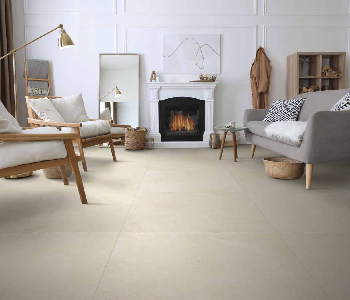 I.Tiles Rektifiziertes FSZ Apulia Beige Steinoptik, 60 x 120 cm