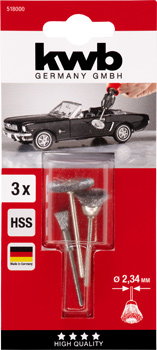 518000-300 Kwb Mini-Drahtbürsten, 3-tlg.