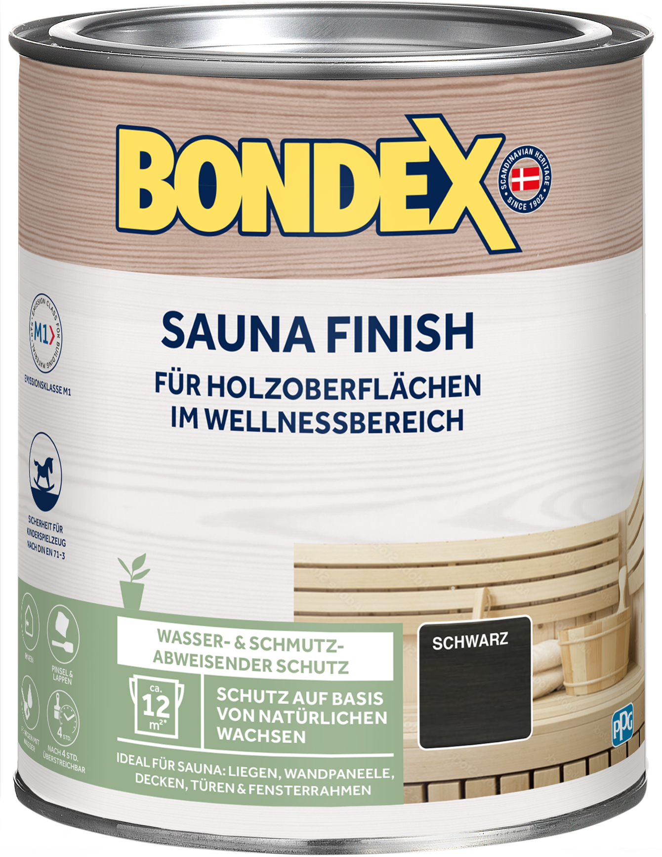 Bondex Sauna Finish, schwarz 1,0L Bondex Sauna Finish, schwarz 1,0L
