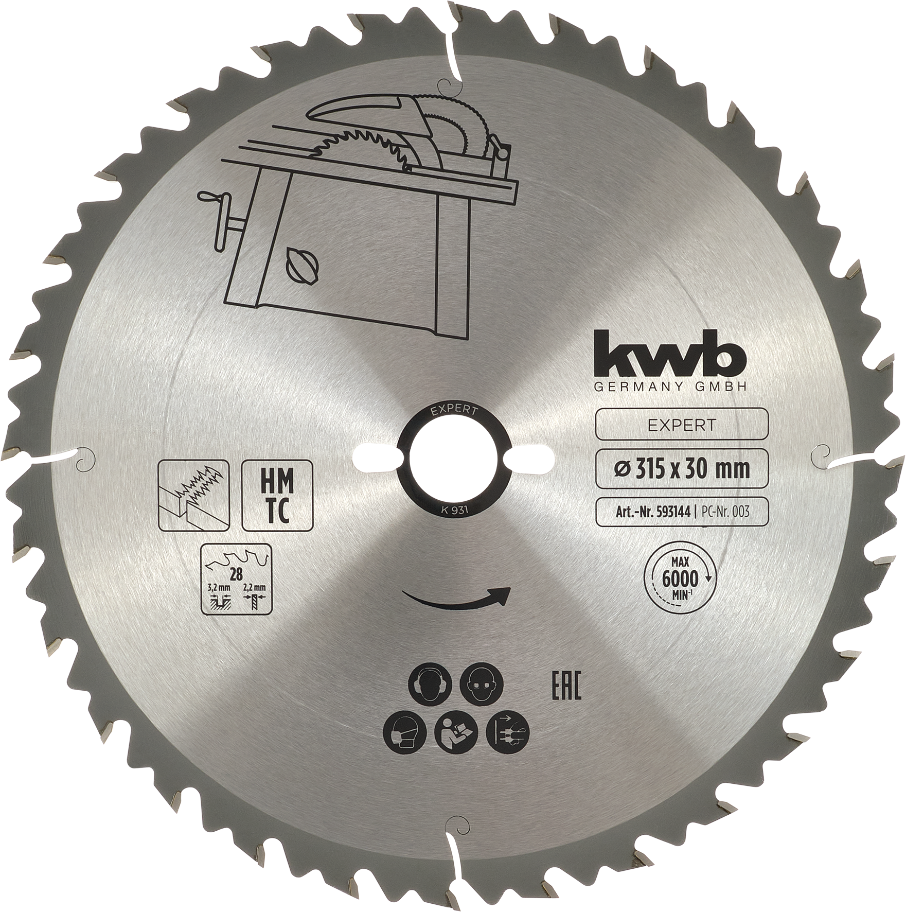 Kwb Kreissägeblatt HM Ø 315 x 30 mm, Z28 Kwb Kreissägeblatt HM Ø 315 x 30 mm, Z28