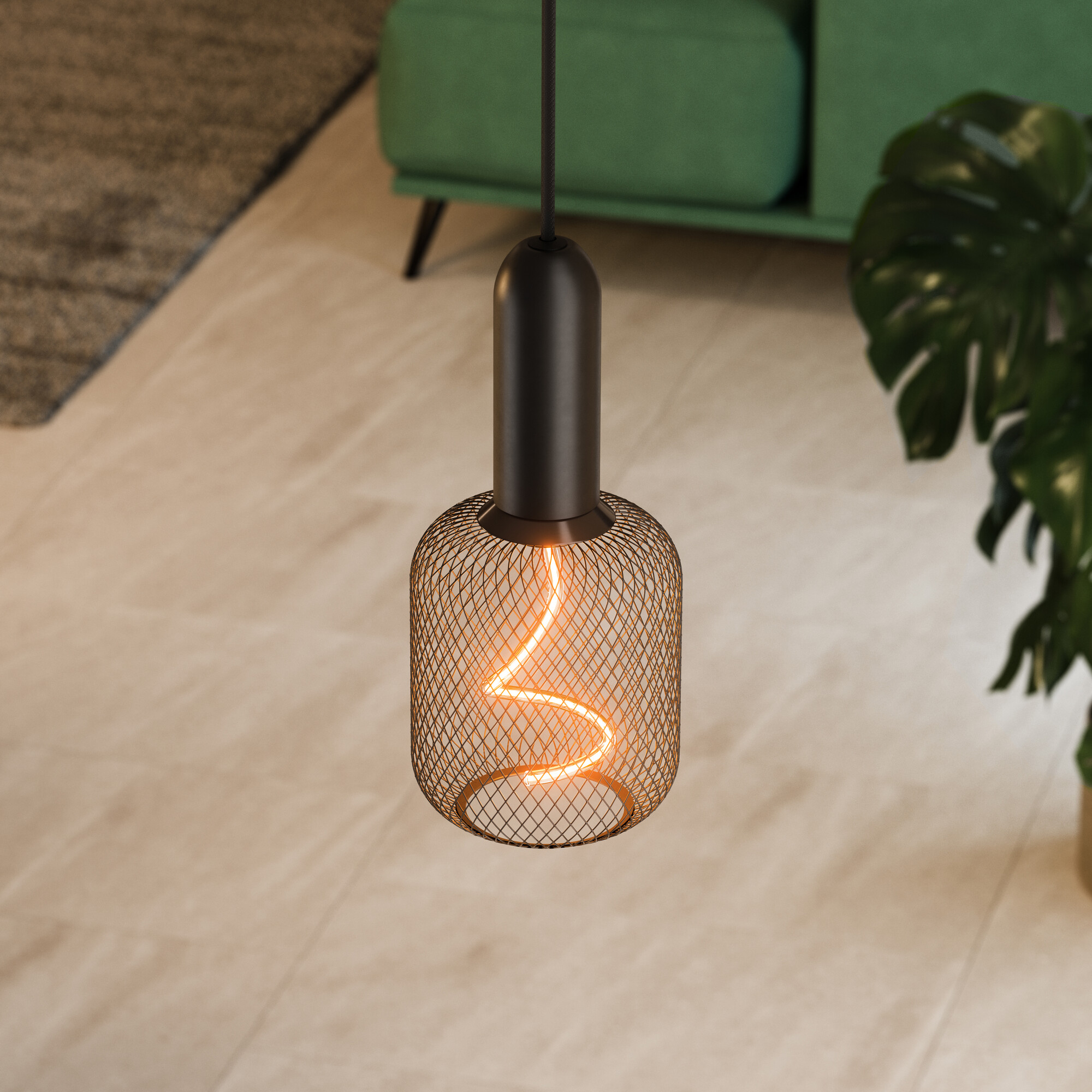 Osram Decor LED Lampe, schwarz, warmweiß, E27