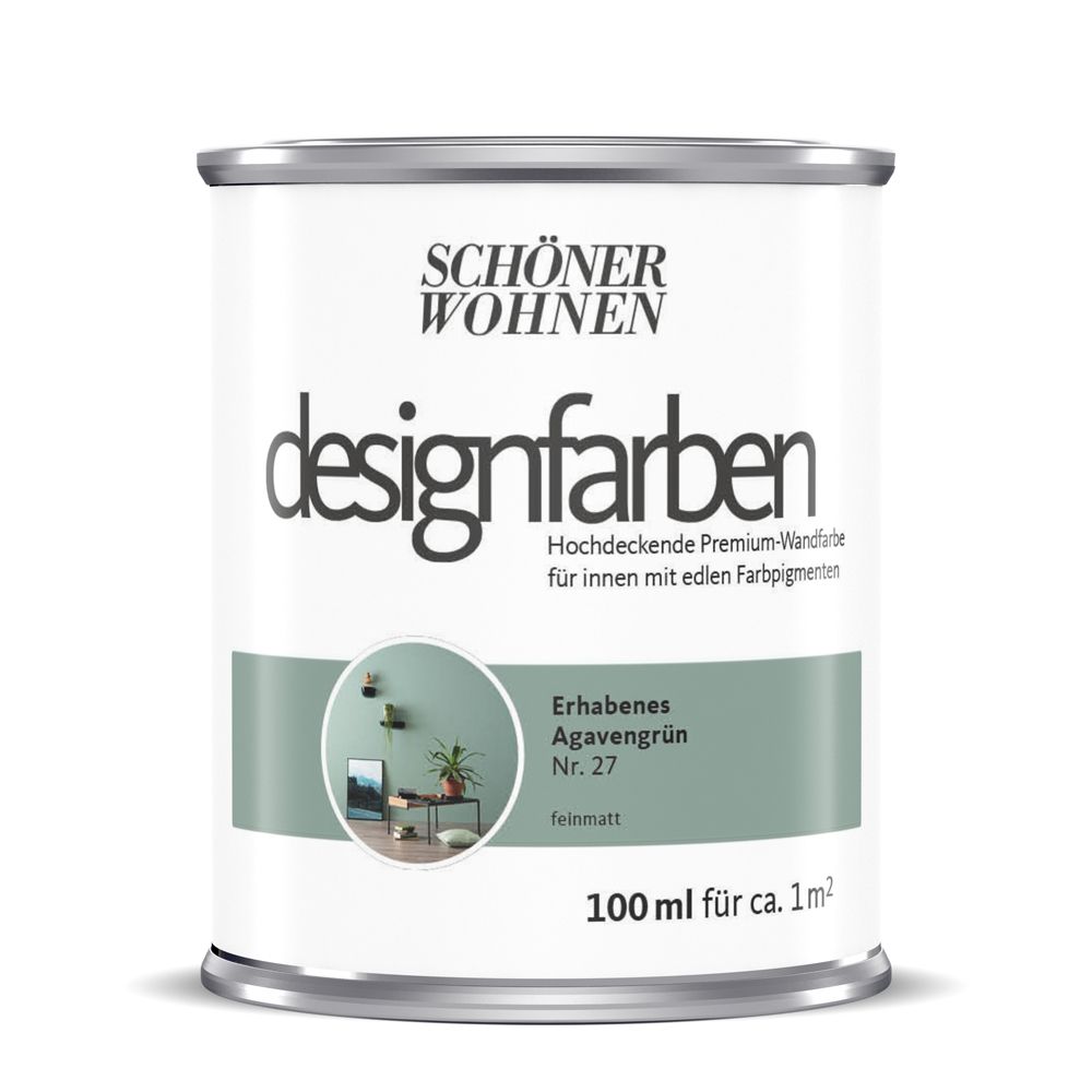 Schöner Wohnen Designfarbe, erhabenes agavengrün, 100 ml