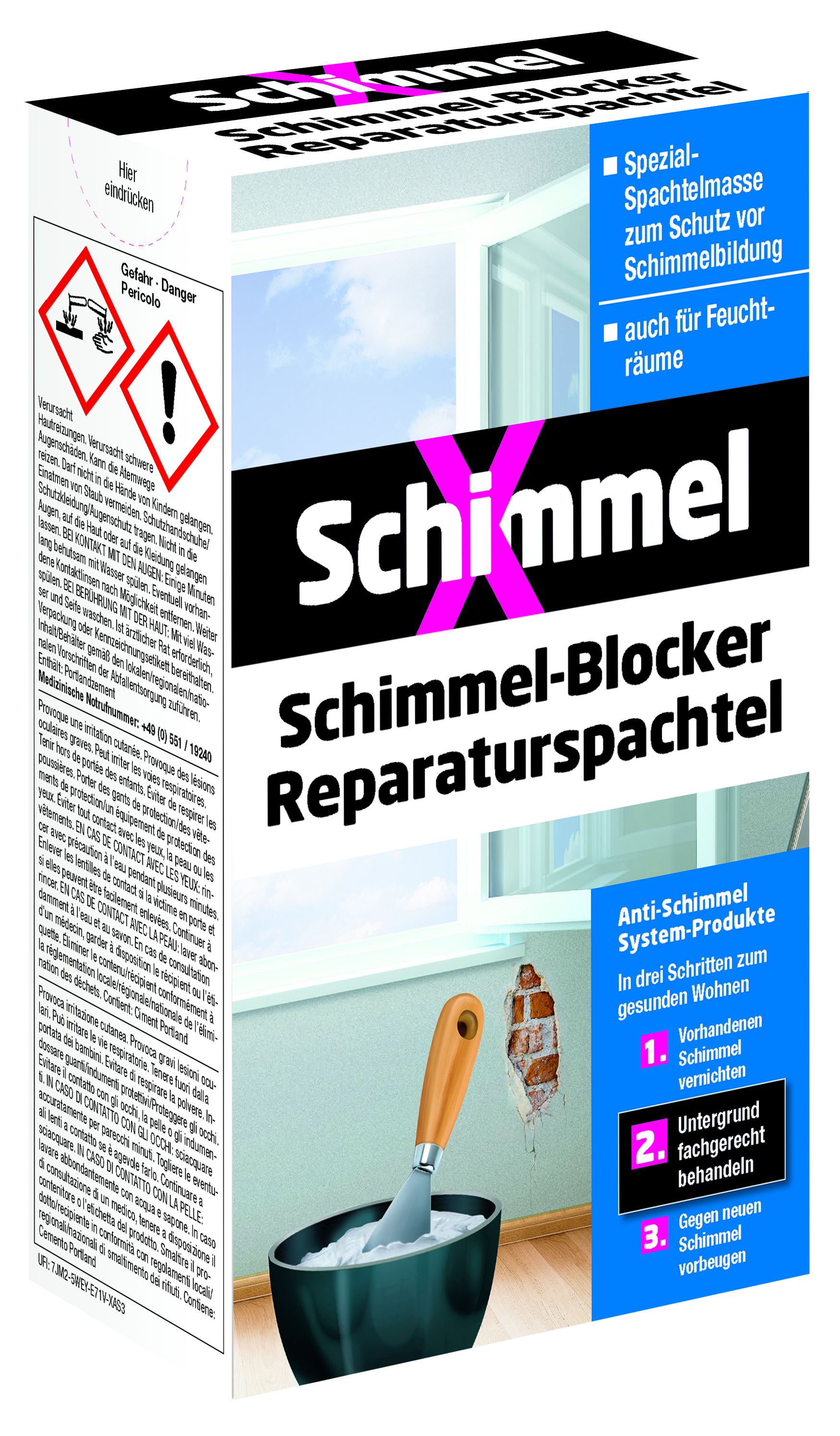 SchimmelX Schimmel-Blocker Reparaturspachtel, 1 kg SchimmelX Schimmel-Blocker Reparaturspachtel, 1 kg