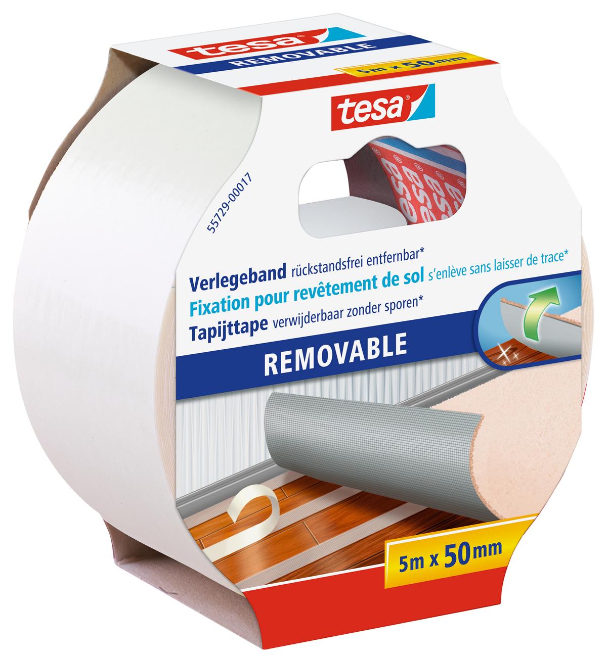 tesa_Floorlaying_Removable_557290001711_LI406_left_pa tesa Verlegeband, rückstandsfrei entfernbar, 5m