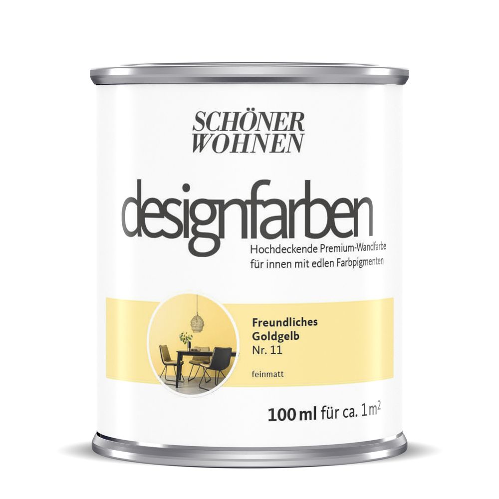 Schöner Wohnen Designfarbe, freundliches goldgelb, 100 ml
