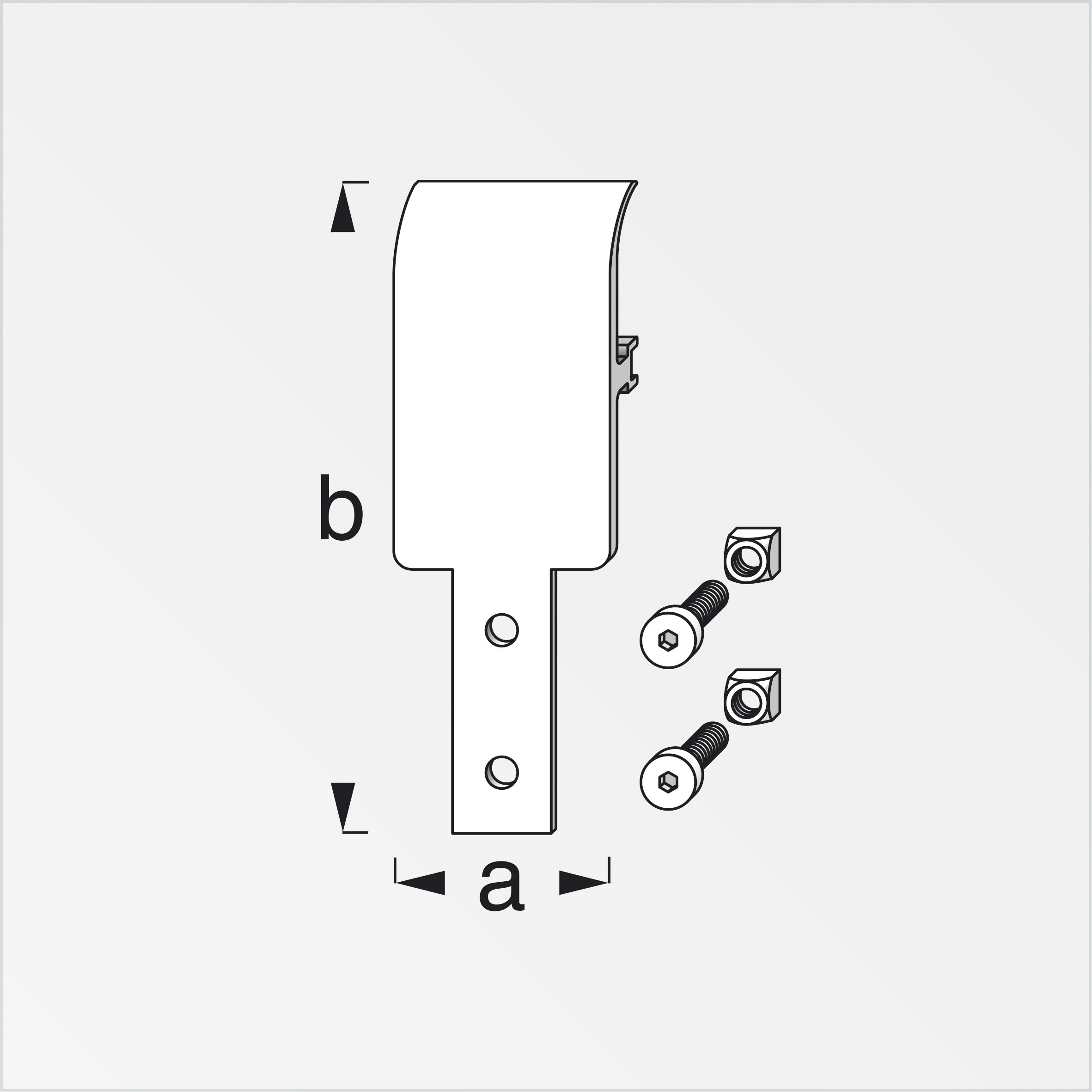 Alfer coaxis®-Abhängungsplatte, 35,5 x 105 mm Alfer coaxis®-Abhängungsplatte, 35,5 x 105 mm