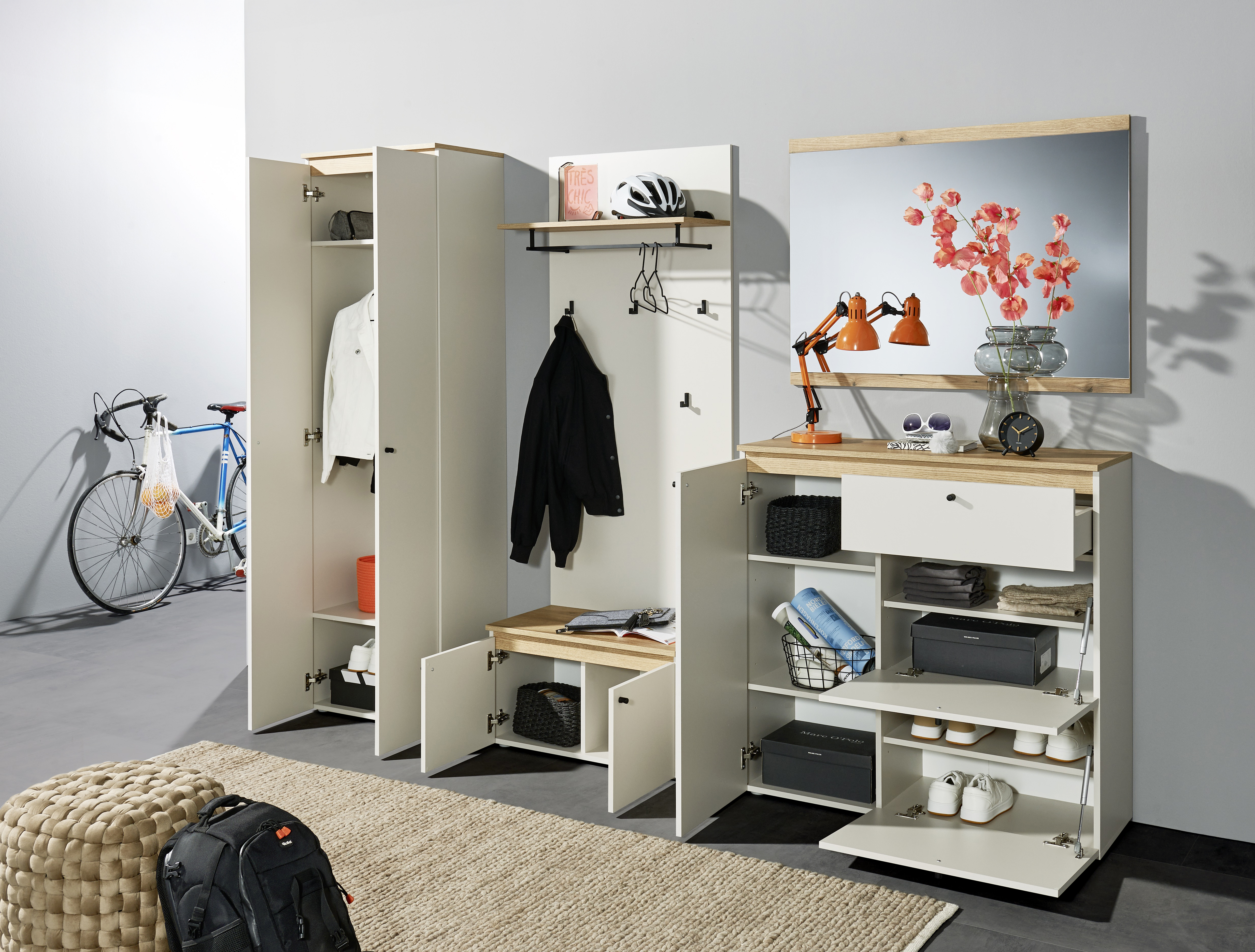 Bega Schuhkommode Lime, B/H/T ca. 102 x 100 x 38 cm