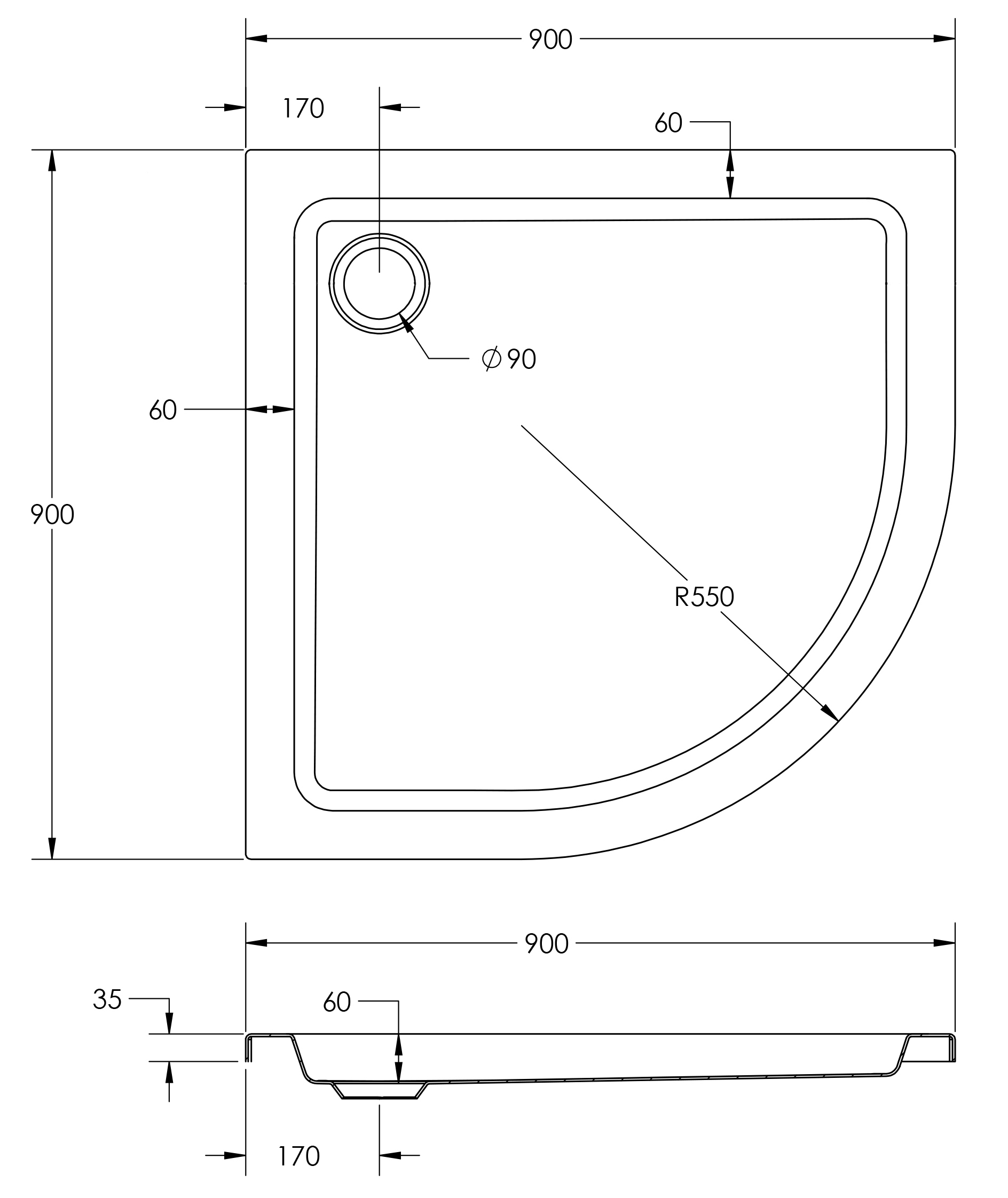 Ottofond Duschwanne "Kraton" Ottofond Duschwanne "Kraton"