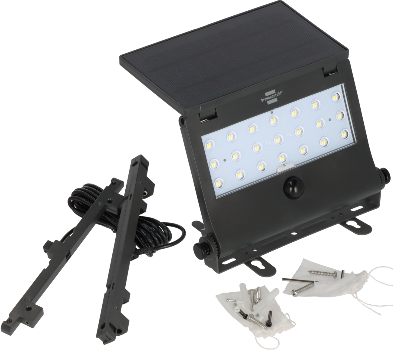 Brennenstuhl Solar LED Strahler SOL 1000 Pad (1000lm ,4000K, IP65, Akku, PIR)