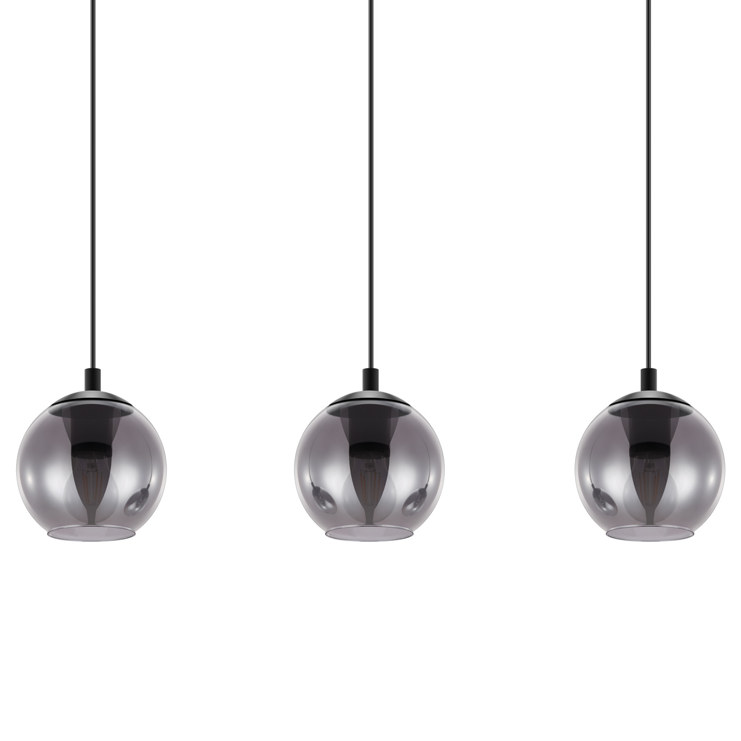 712228_98652_10 EGLO HÄNGELEUCHTE 3XE27 ARISCANI SCHWARZ/RAUCHGLAS