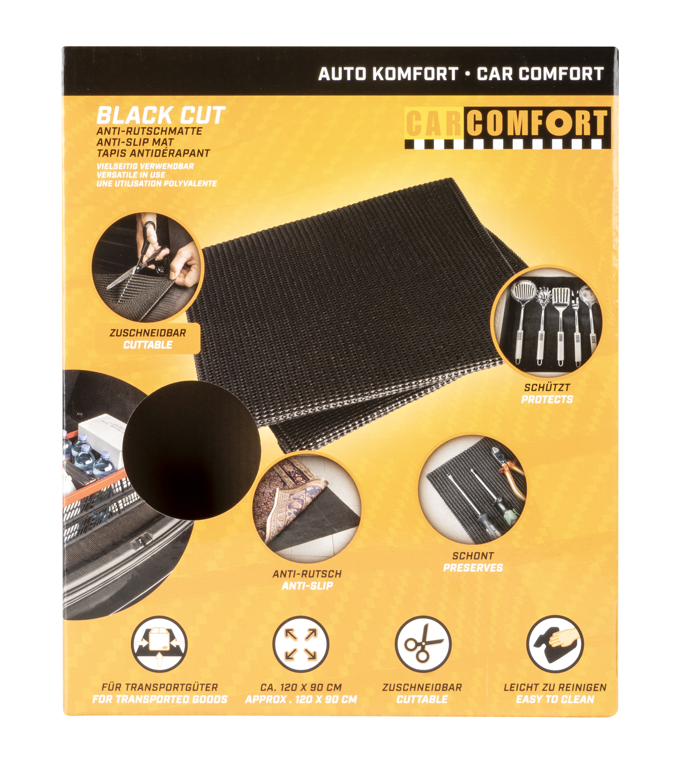 CarComfort Antirutschmatte, 120 x 90 cm, schwarz CarComfort Antirutschmatte, 120 x 90 cm, schwarz