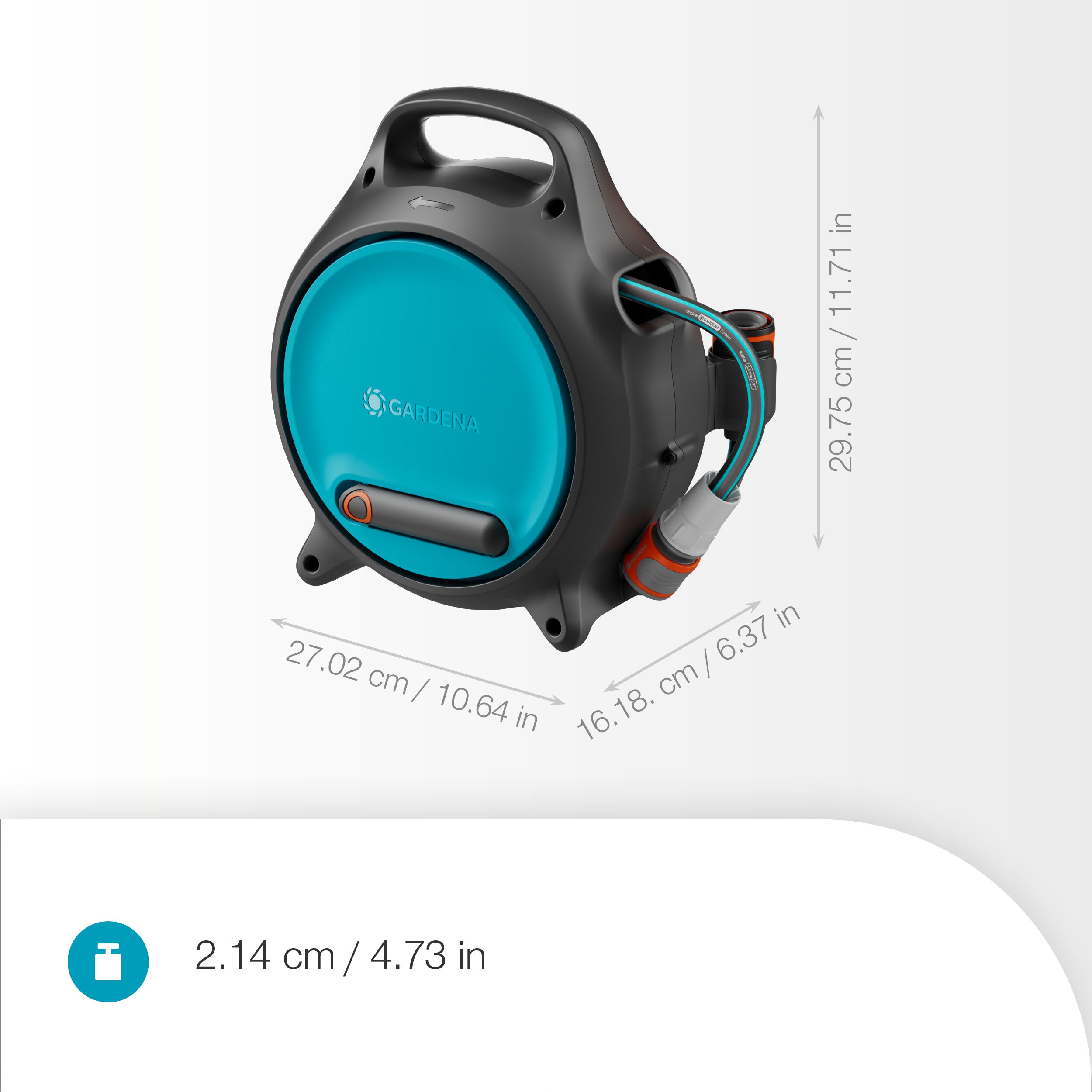 Gardena Mobile Schlauchbox Move, 10 m + 1,5 m