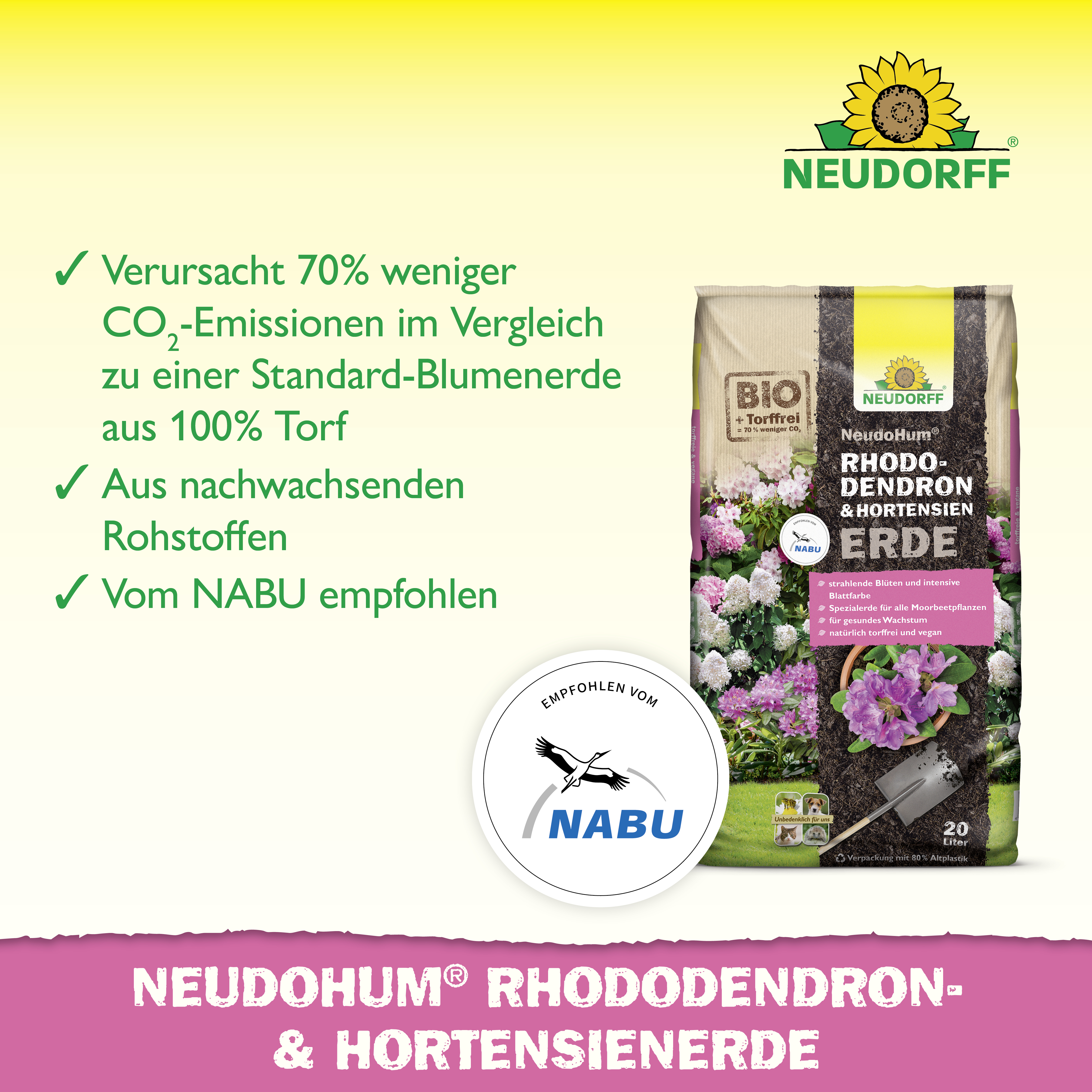 Neudorff Rhododendron- und Hortensienerde, 40 l