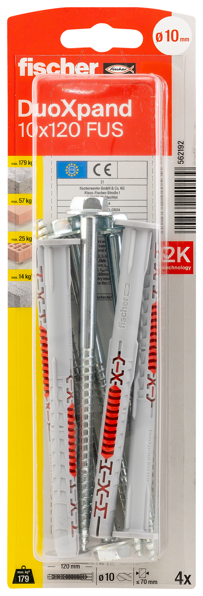 fischer DuoXpand 10x120 FUS K (4) fischer DuoXpand 10x120 FUS K (4)