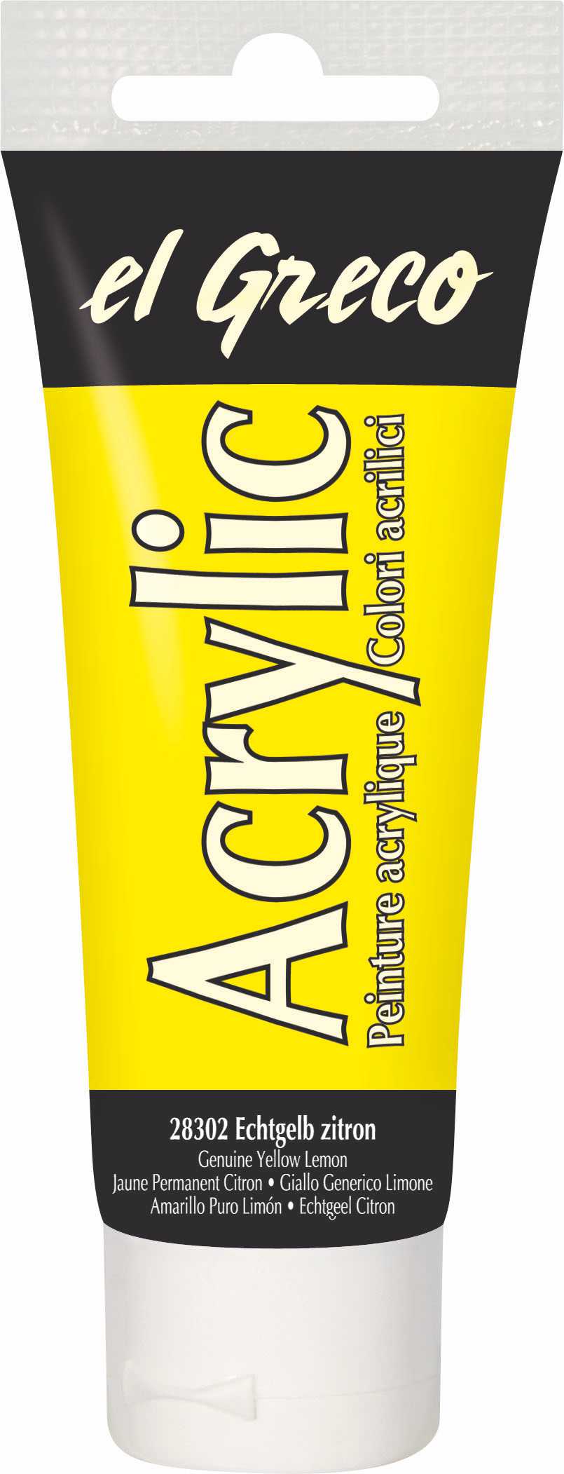 28302_KREUL_elGrecoAcrylic_EchtgelbZitron_75ml_RGB Acrylic