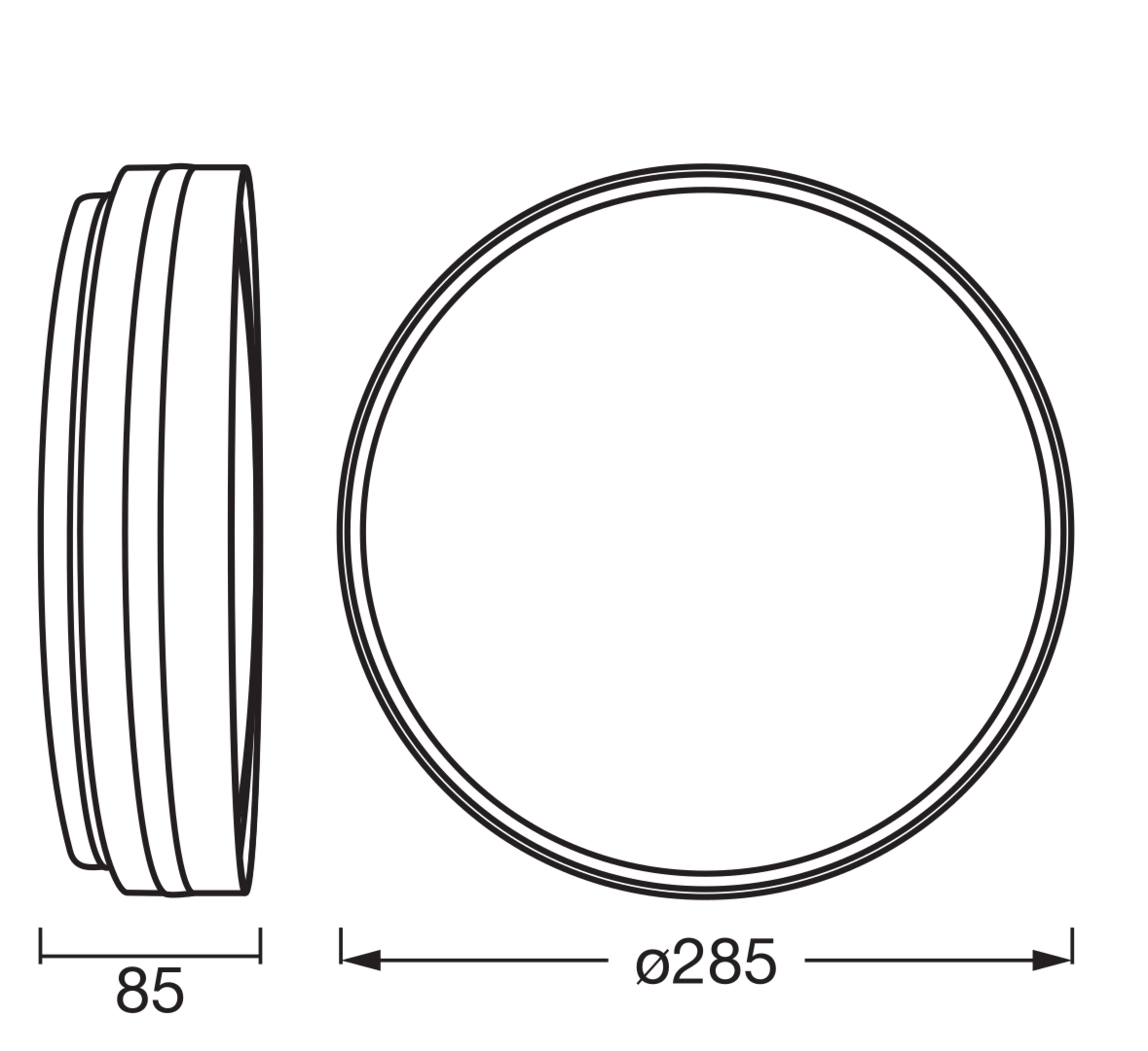 Osram Led Deckenleuchte "Orbis Noemi", 285 mm, 16W, 830, weiß